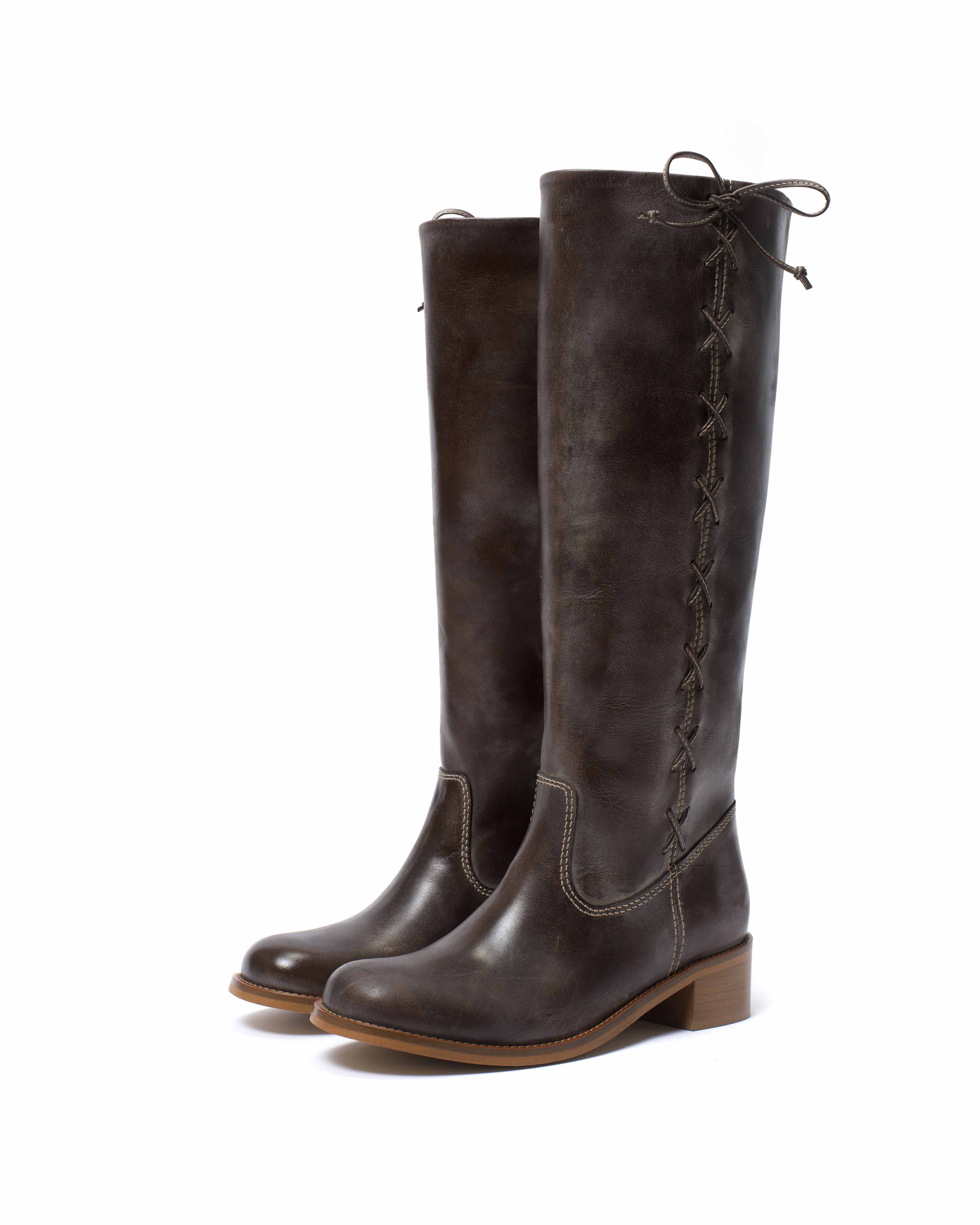 Dico Ann Side laces Escovado Dark brown