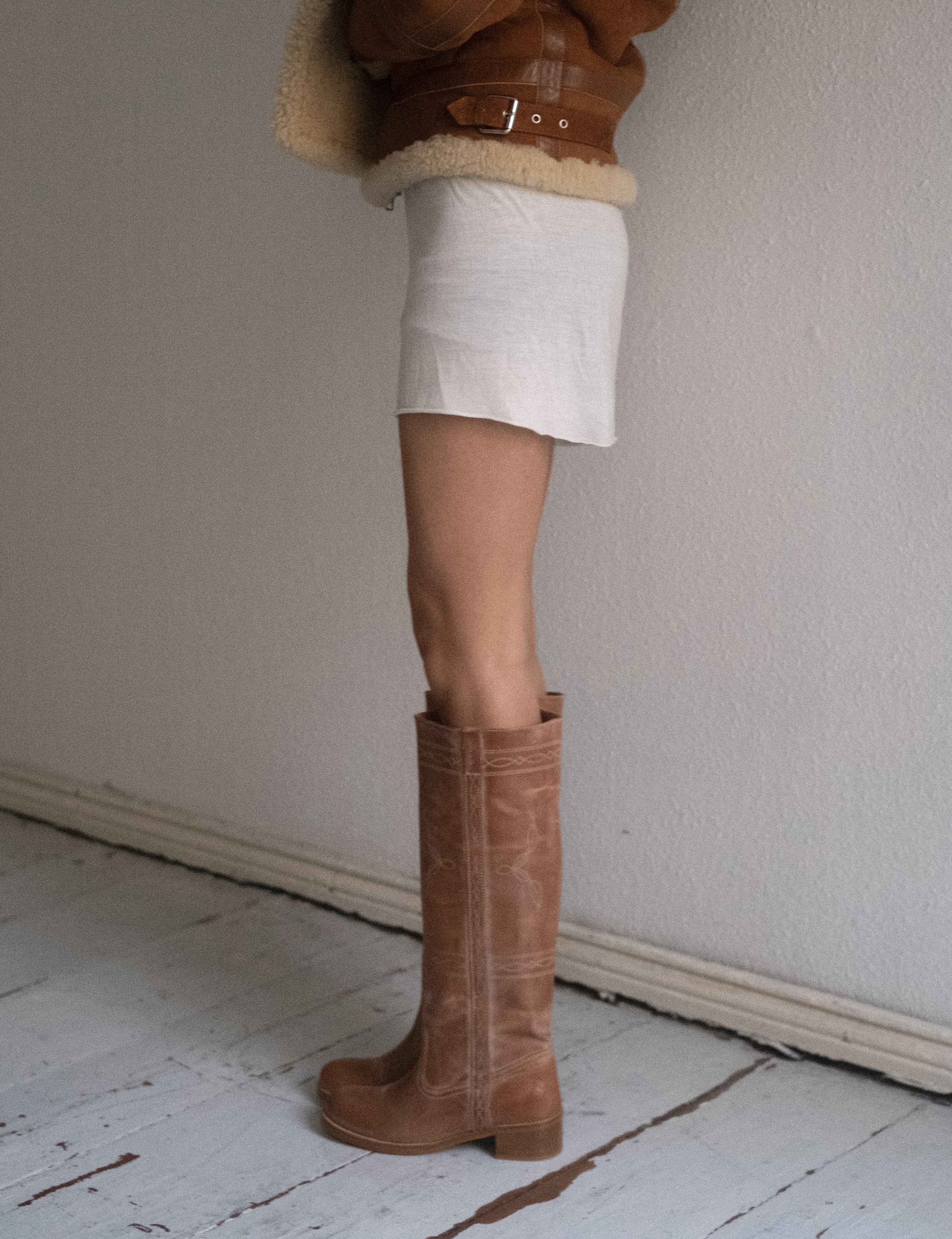 Dico Ann Western stitch Escovado Dark tan