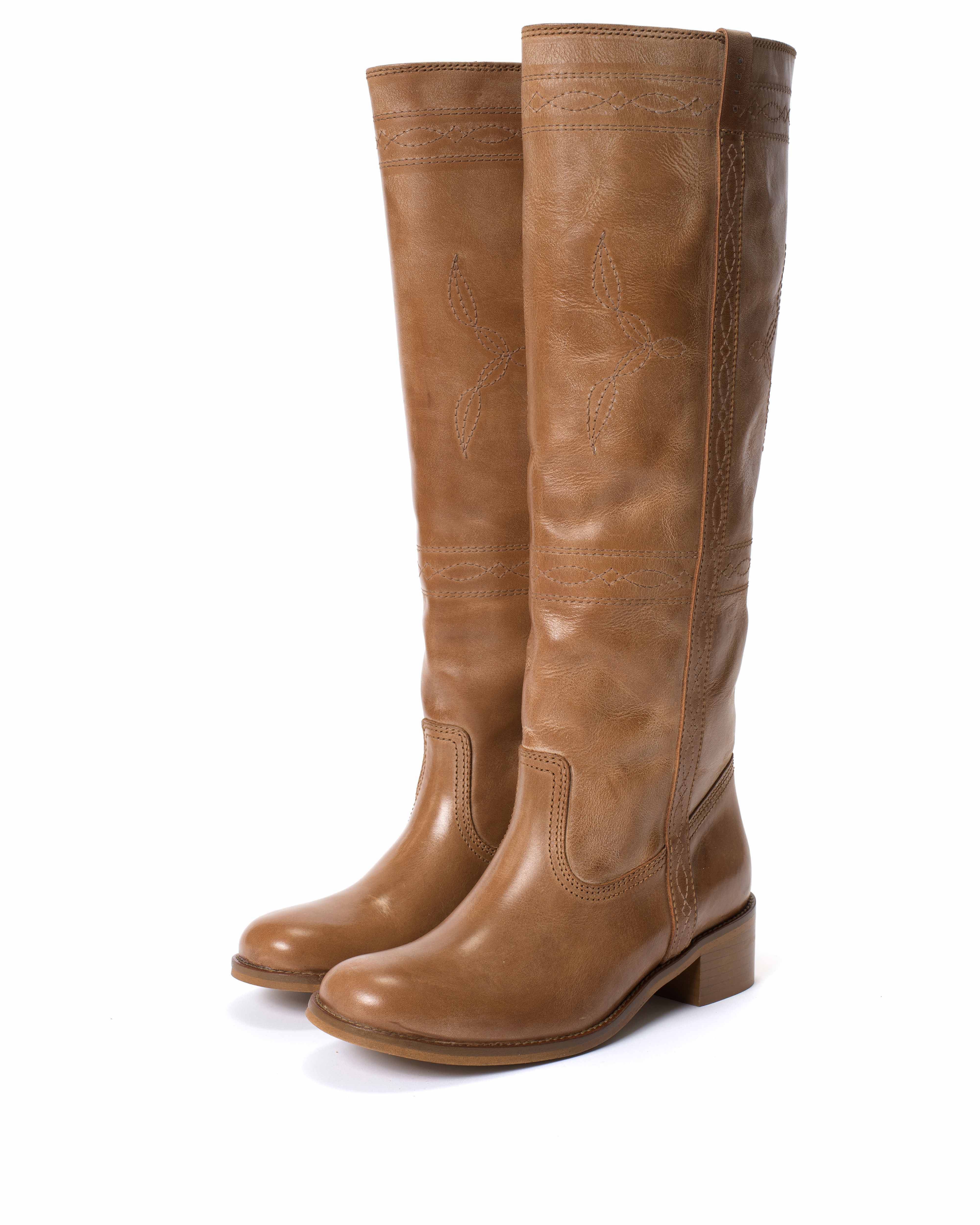 Dico Ann Western stitch Escovado Dark tan