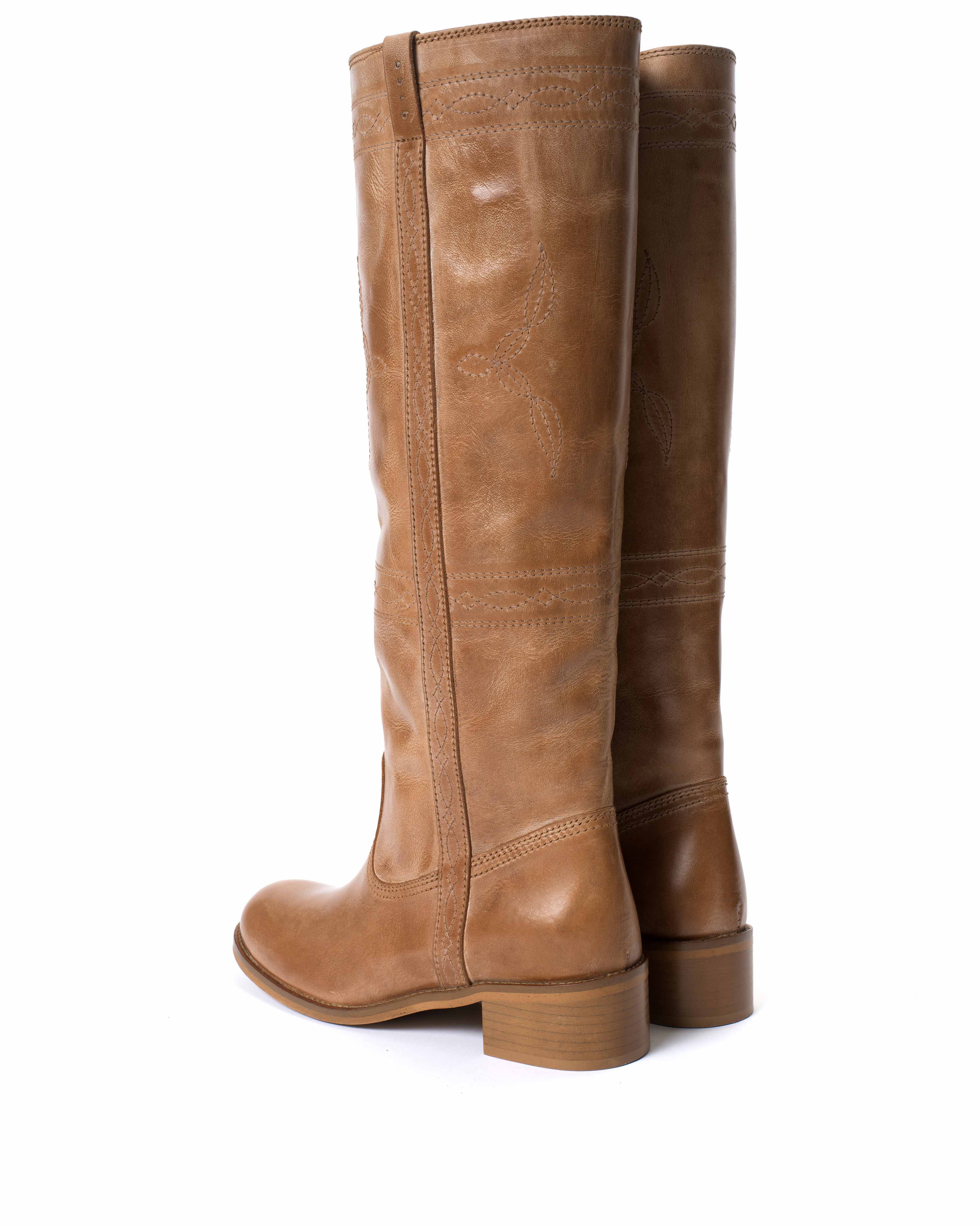 Dico Ann Western stitch Escovado Dark tan