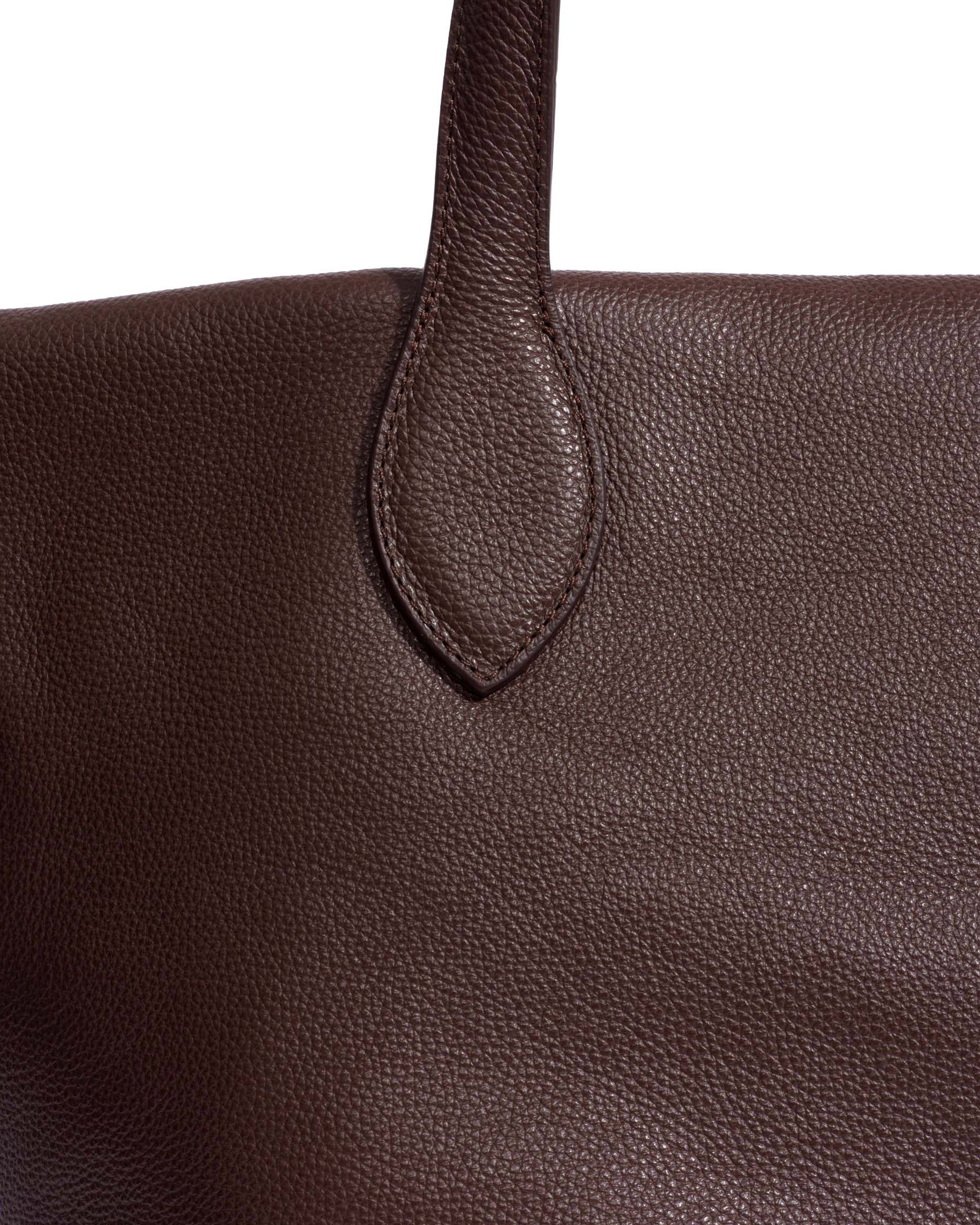 Arya everyday carryall Pebbled soft calf Chocolate