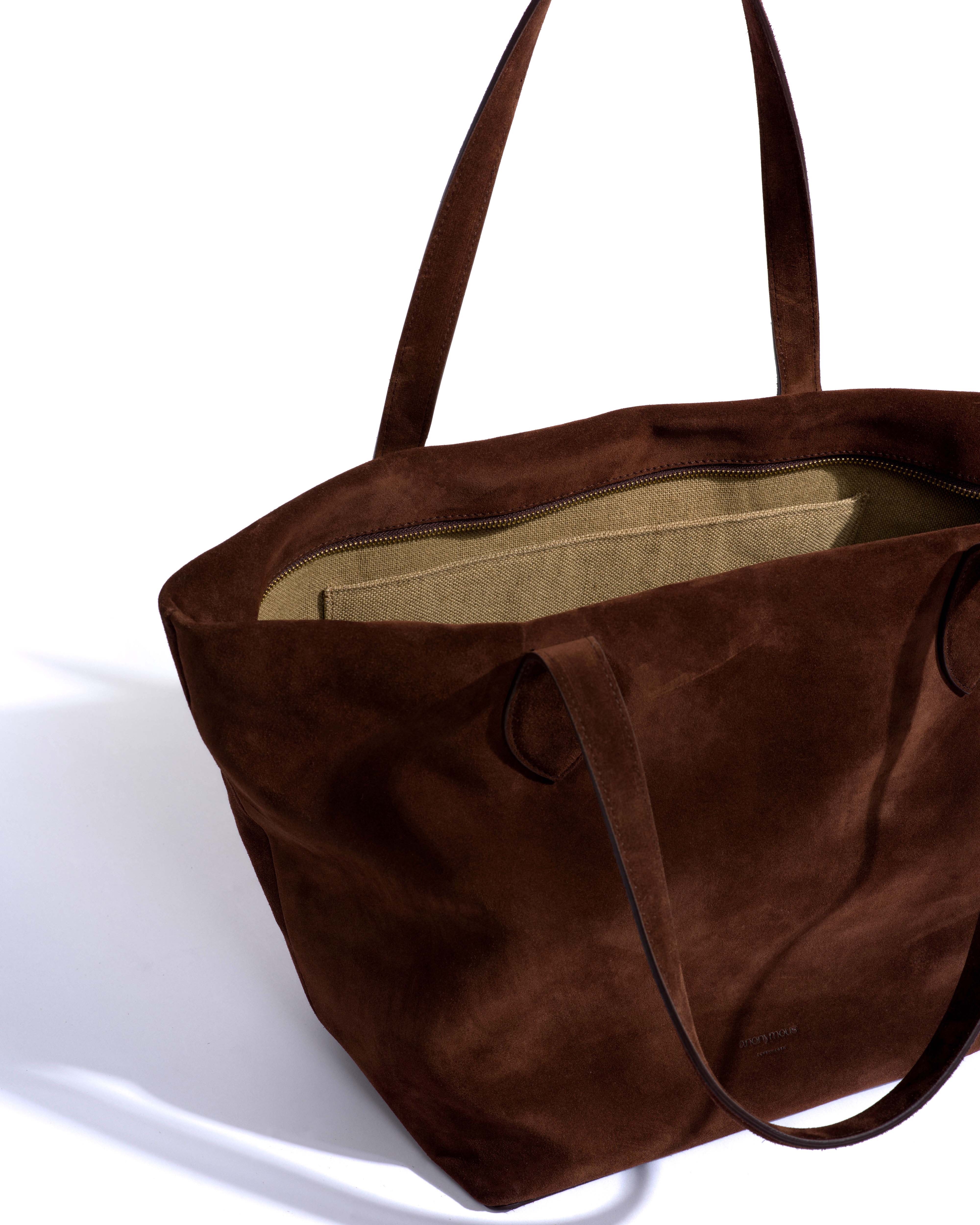 Arya everyday carryall Calf suede Chocolate