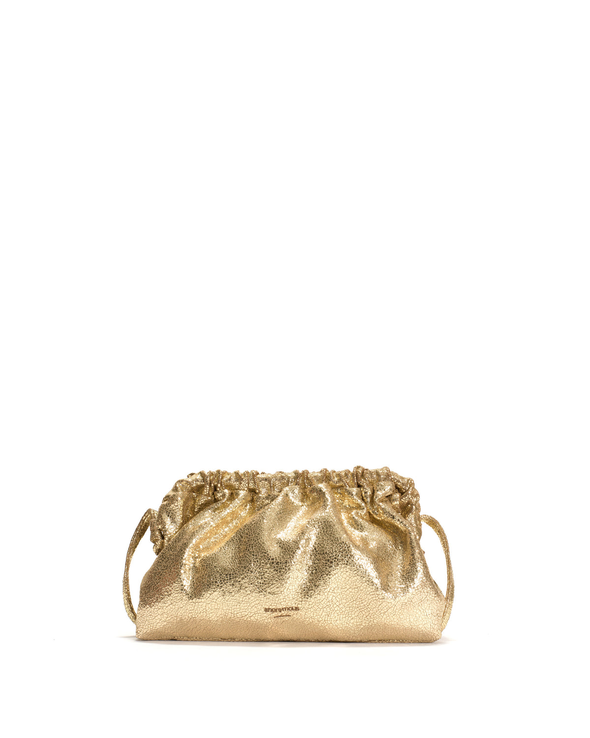 Hally classic cloud bag Crackled metallic goat Gold