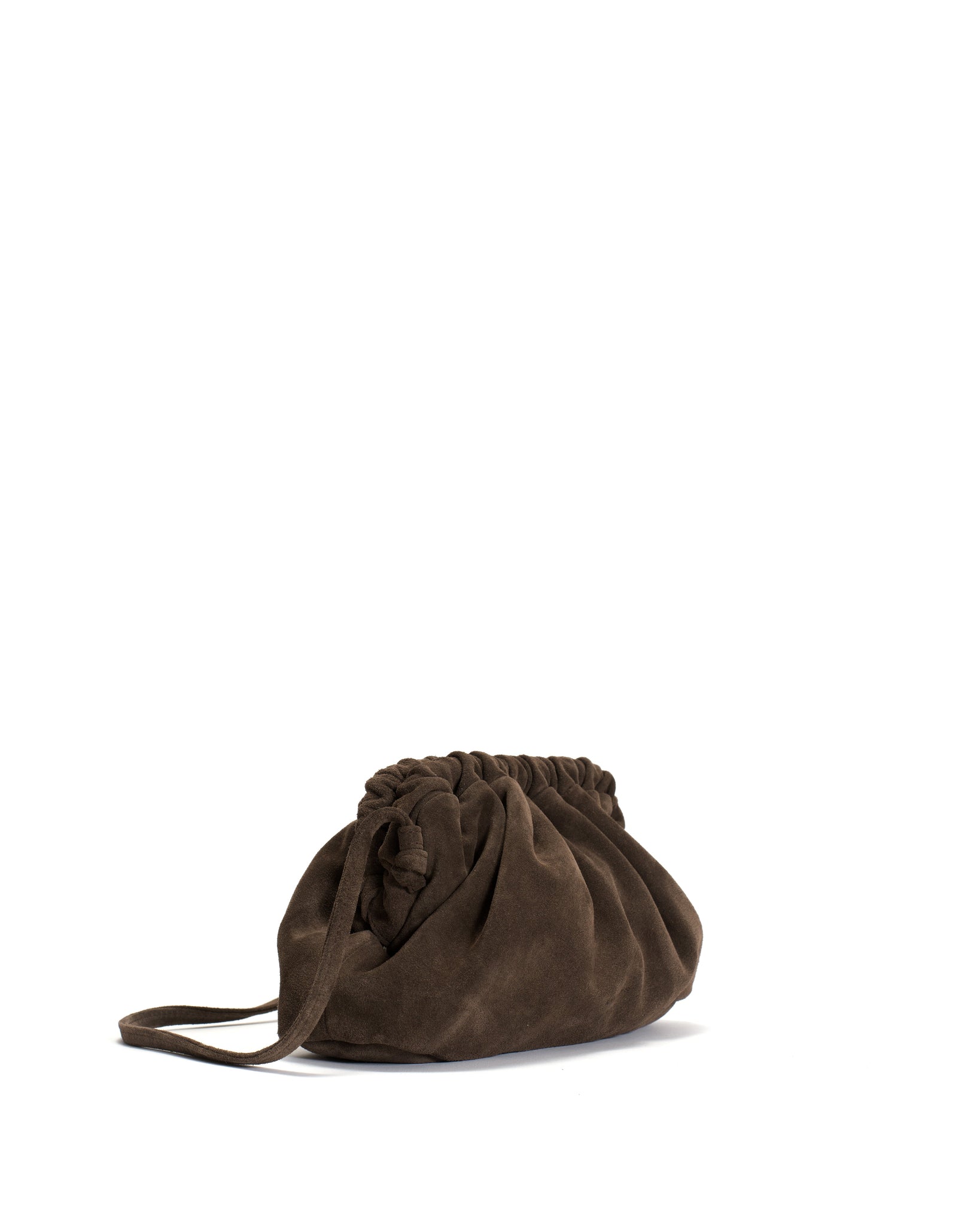 Hally petite cloud bag Calf suede Coffee brown