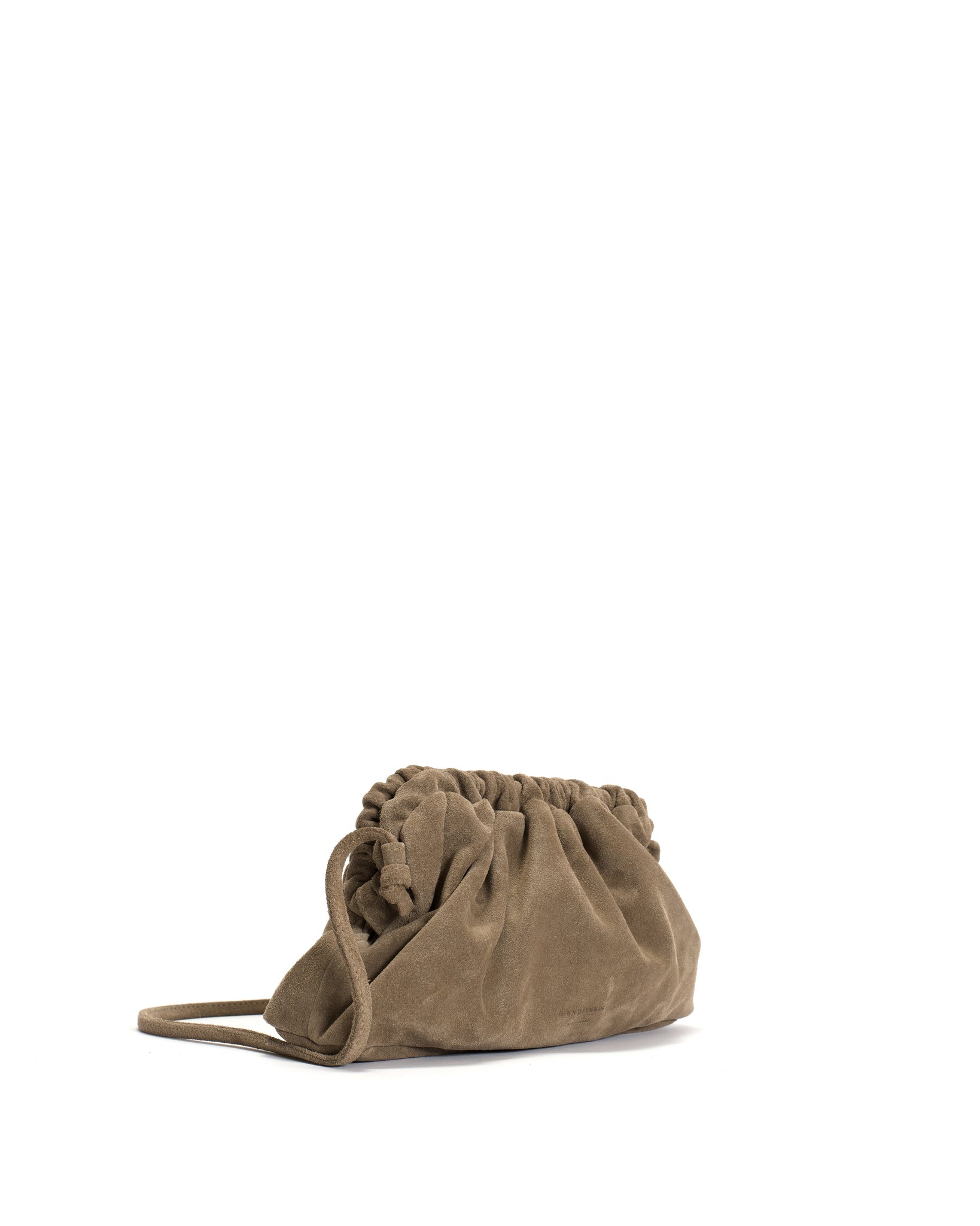 Hally petite cloud bag Calf suede Mushroom