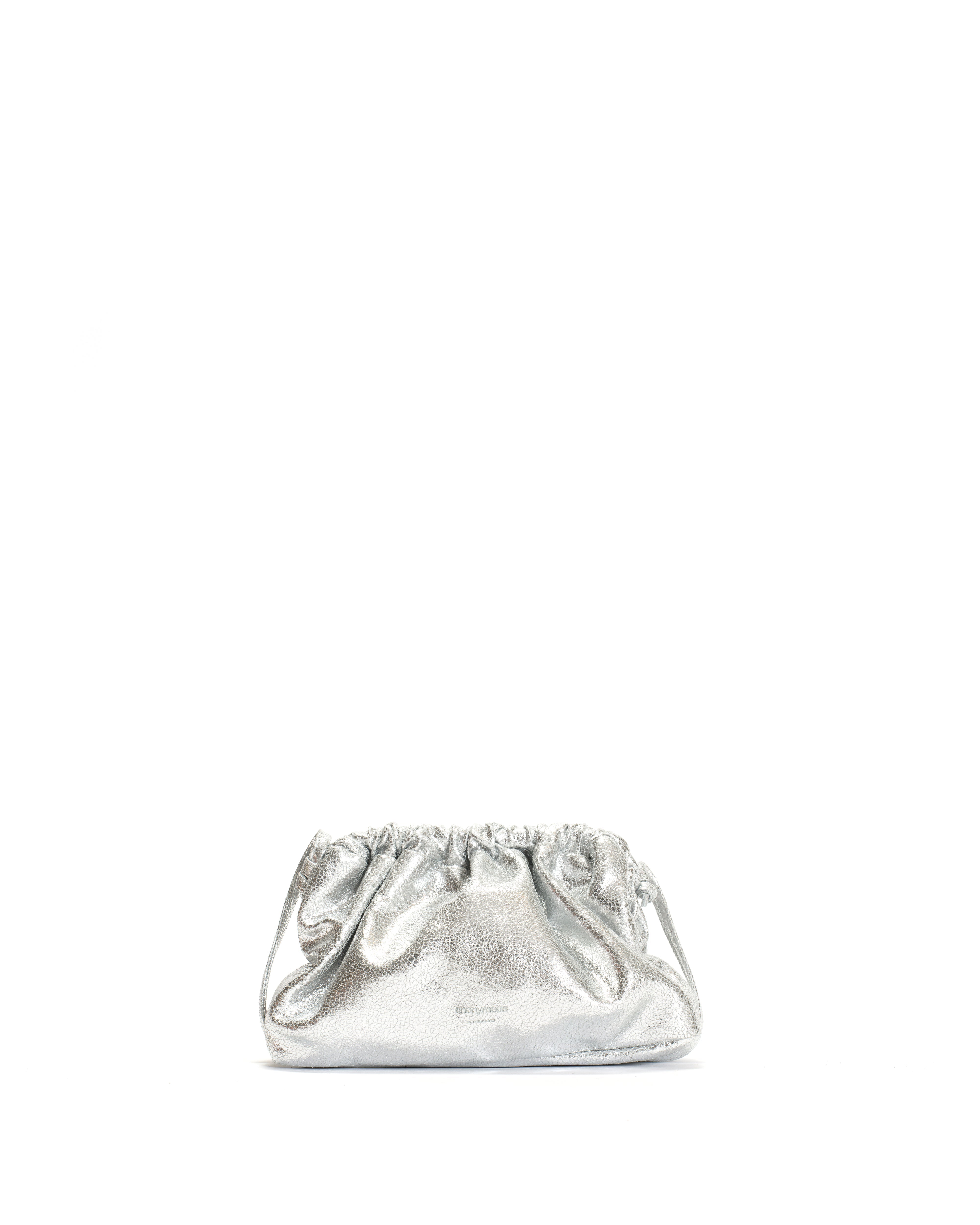 Hally petite cloud bag Crackled metallic goat Silver