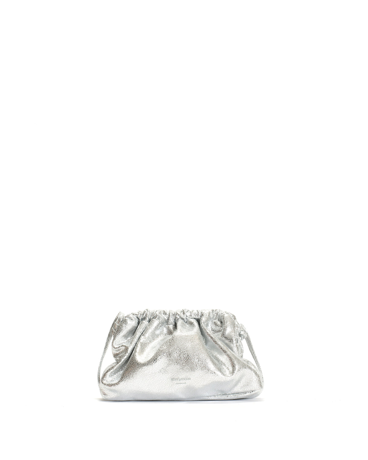 Hally petite cloud bag Crackled metallic goat Silver