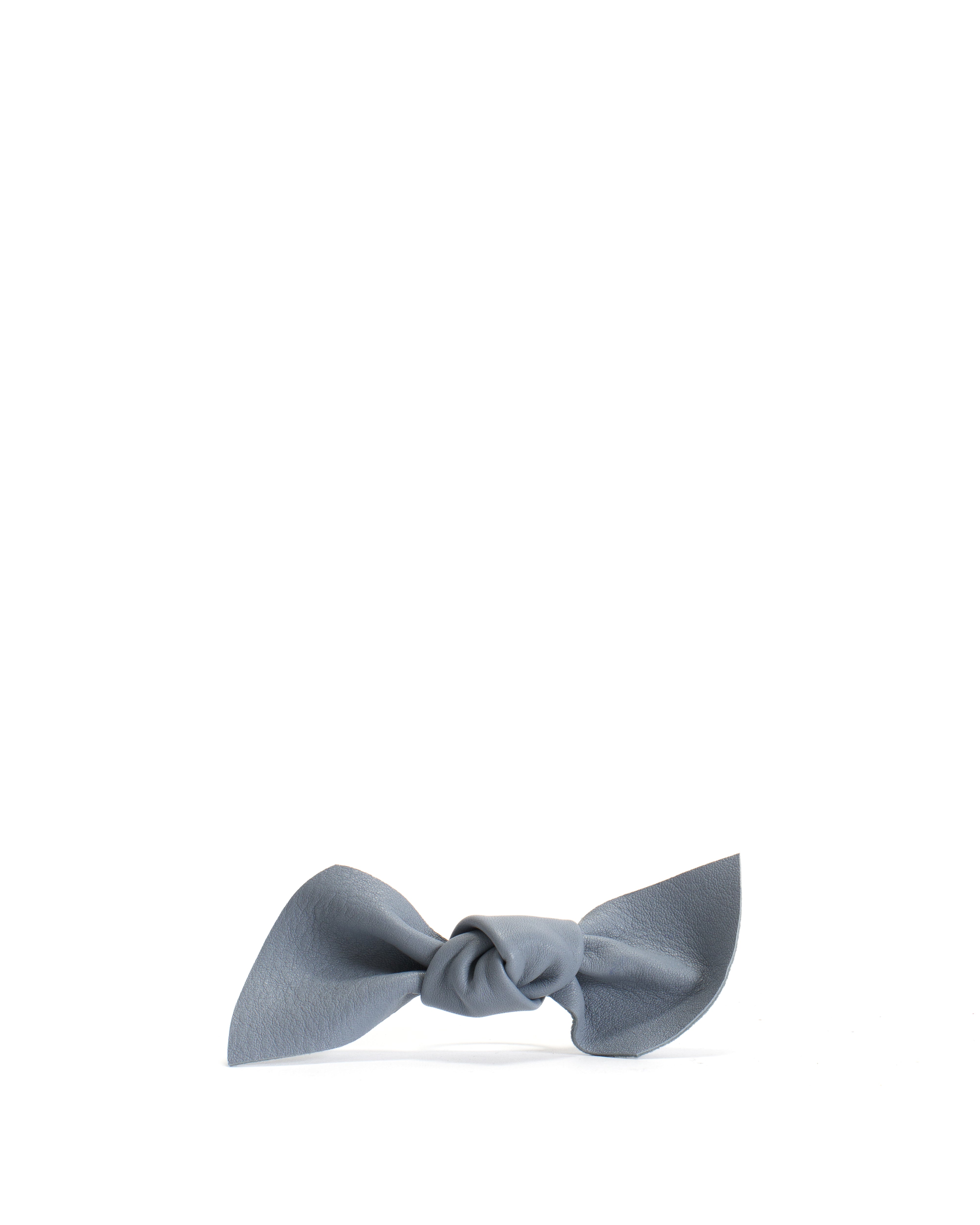 Linnie hair elastic grand bow Shiny lamb Lichen blue