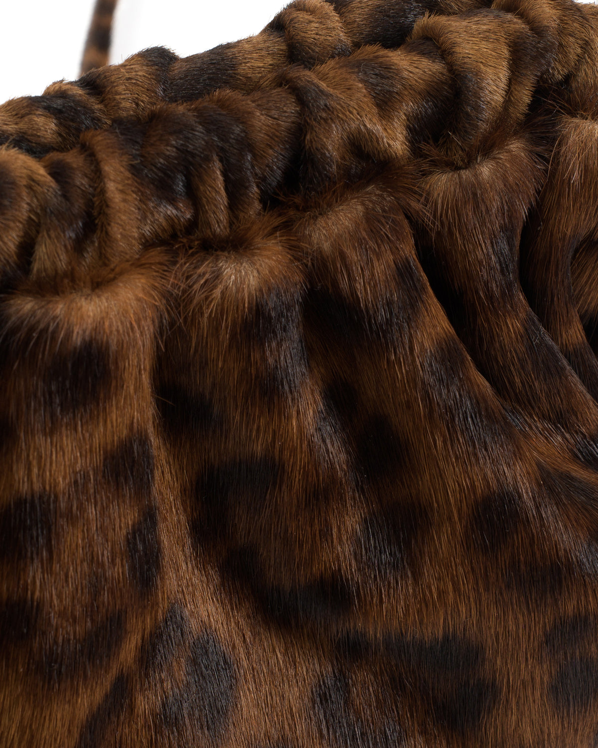 Hally classic cloud bag Calf hair Leopard