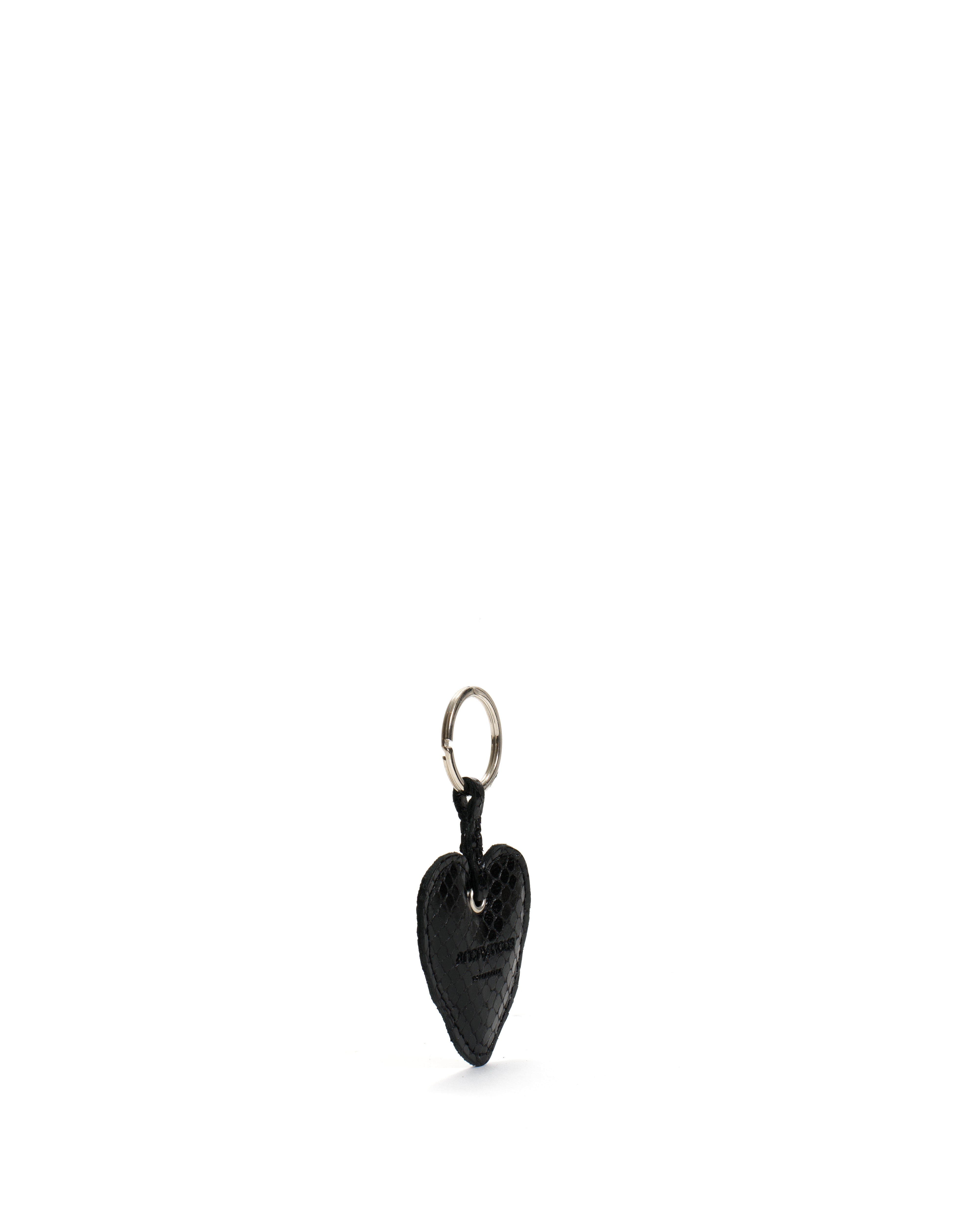 Keyring Snake metallic calf Black