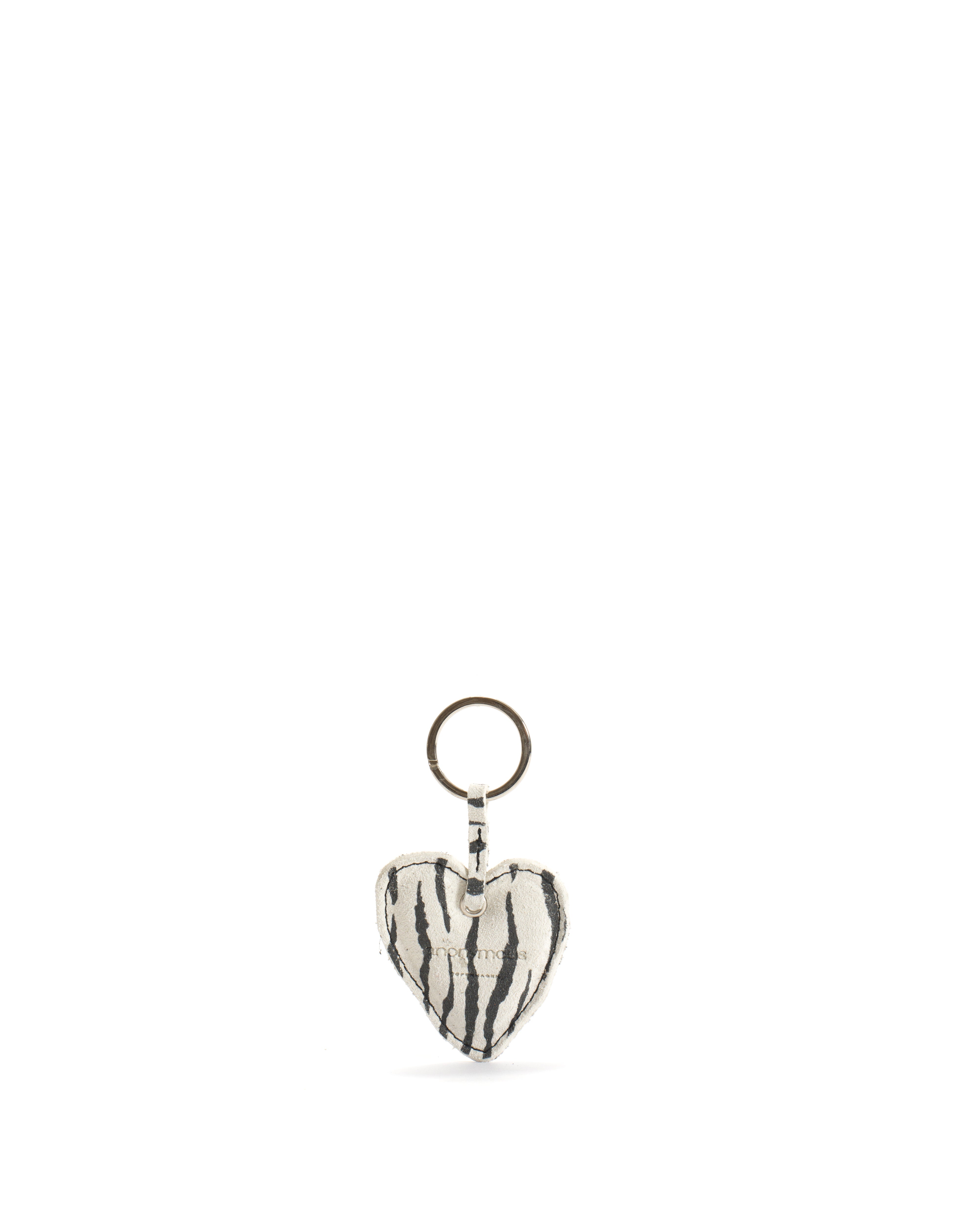 Keyring Calf suede print Zebra