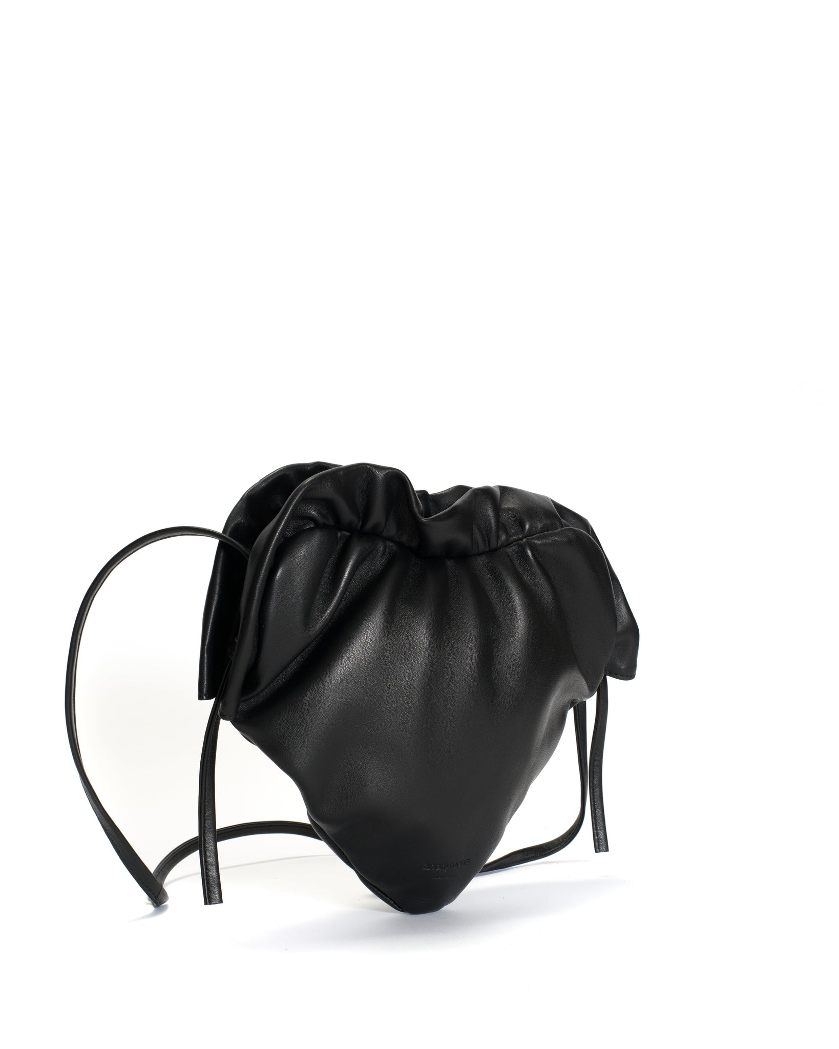 Zally heart bag Shiny lamb Black - Anonymous Copenhagen