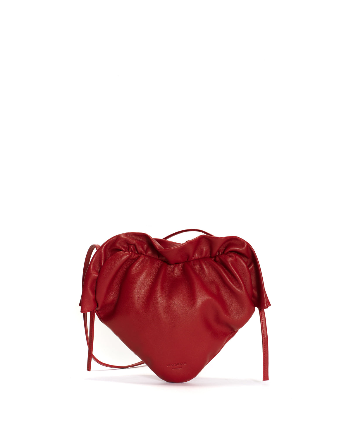 Zally classic heart bag Shiny lamb Ruby red