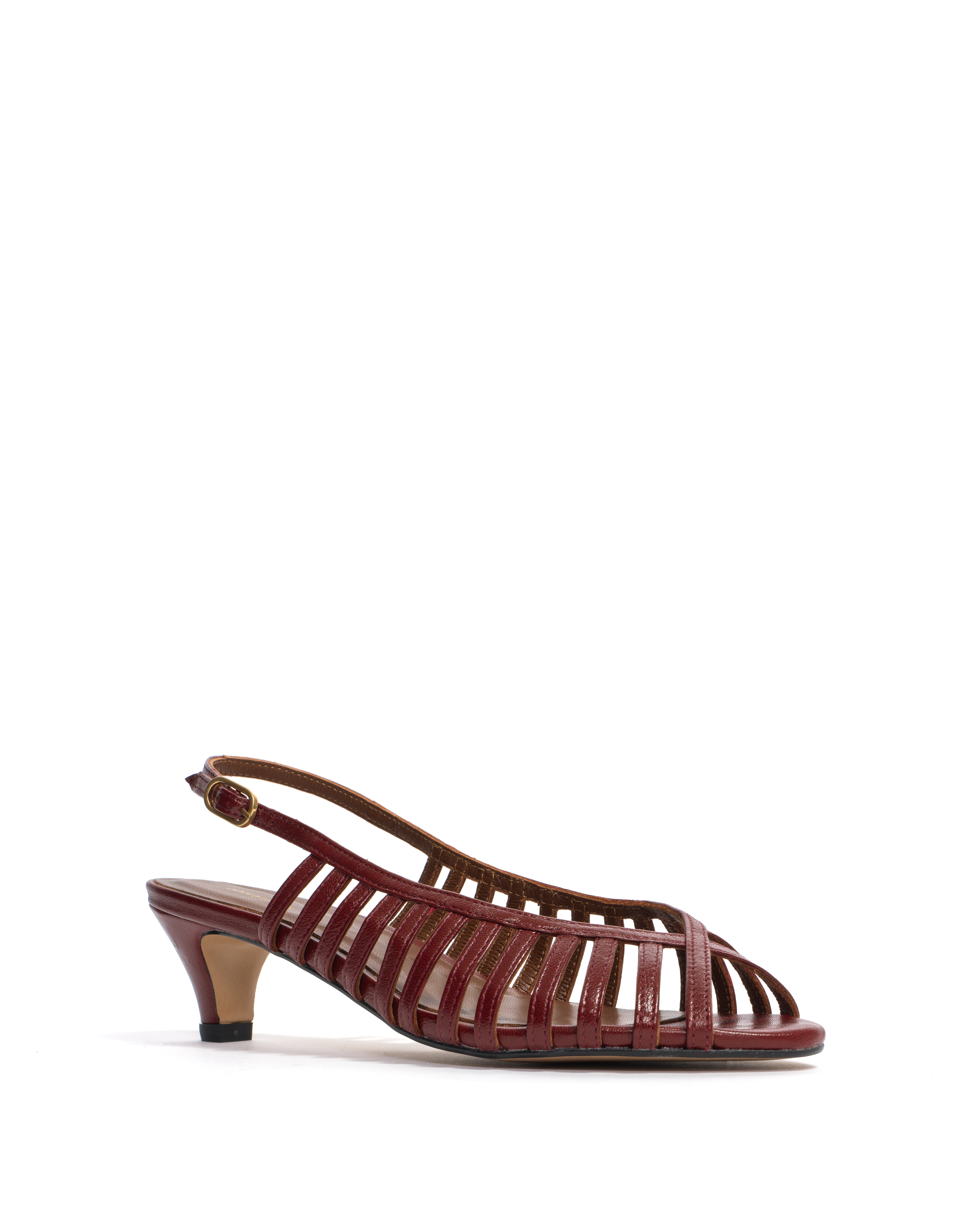 Carminho 40 stiletto Shiny lamb Pomegranate