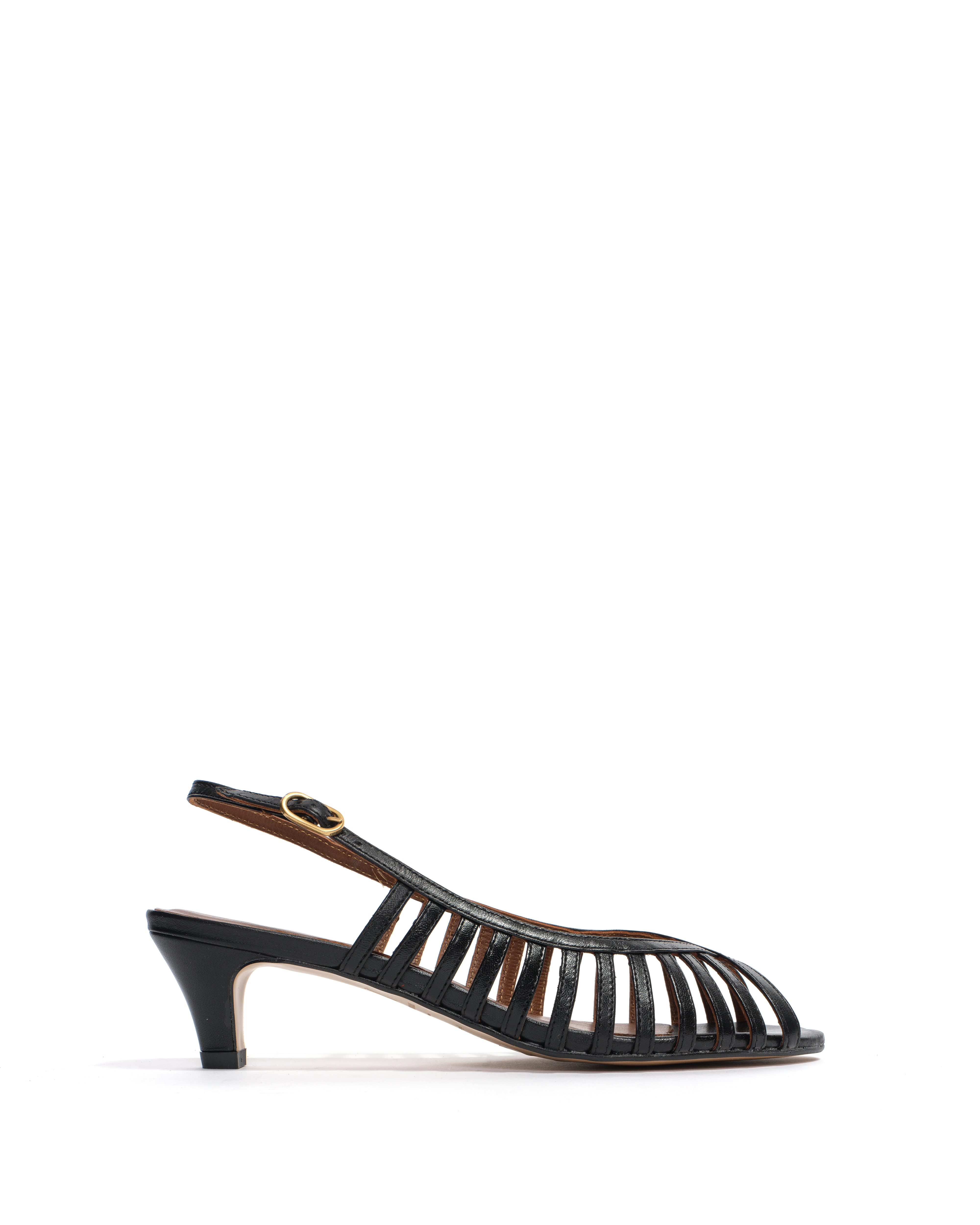 Carminho 40 stiletto Shiny lamb Black