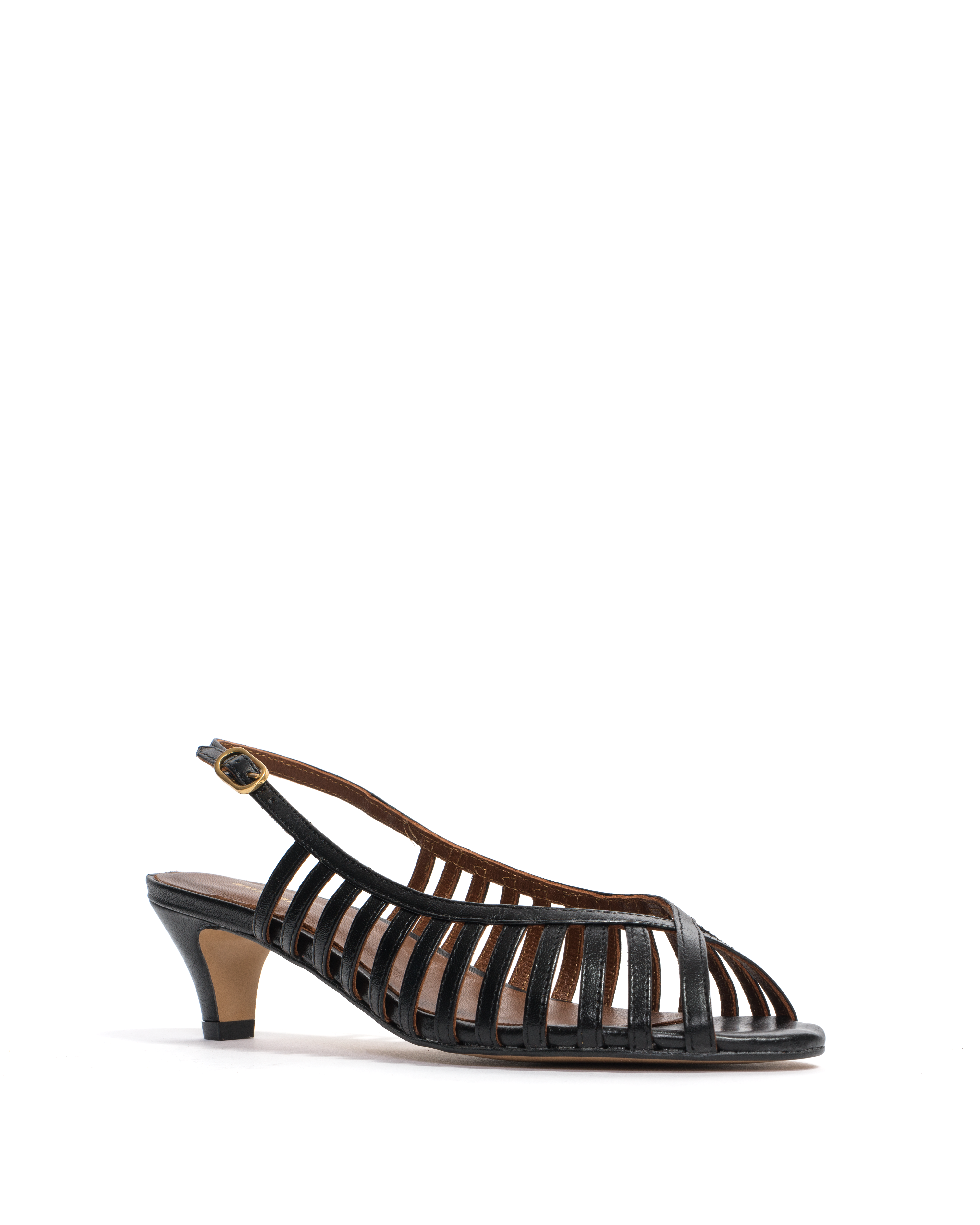 Carminho 40 stiletto Shiny lamb Black