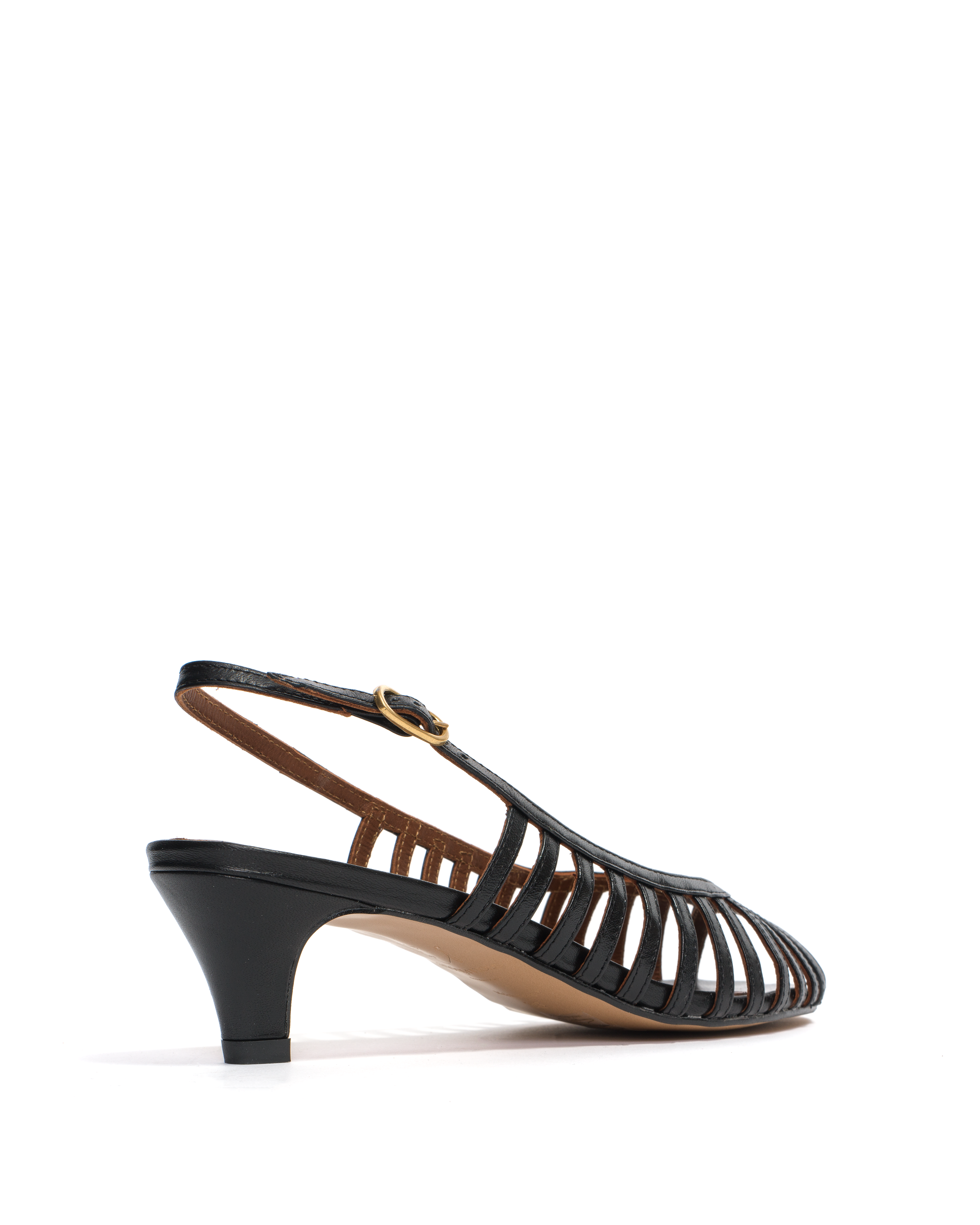 Carminho 40 stiletto Shiny lamb Black
