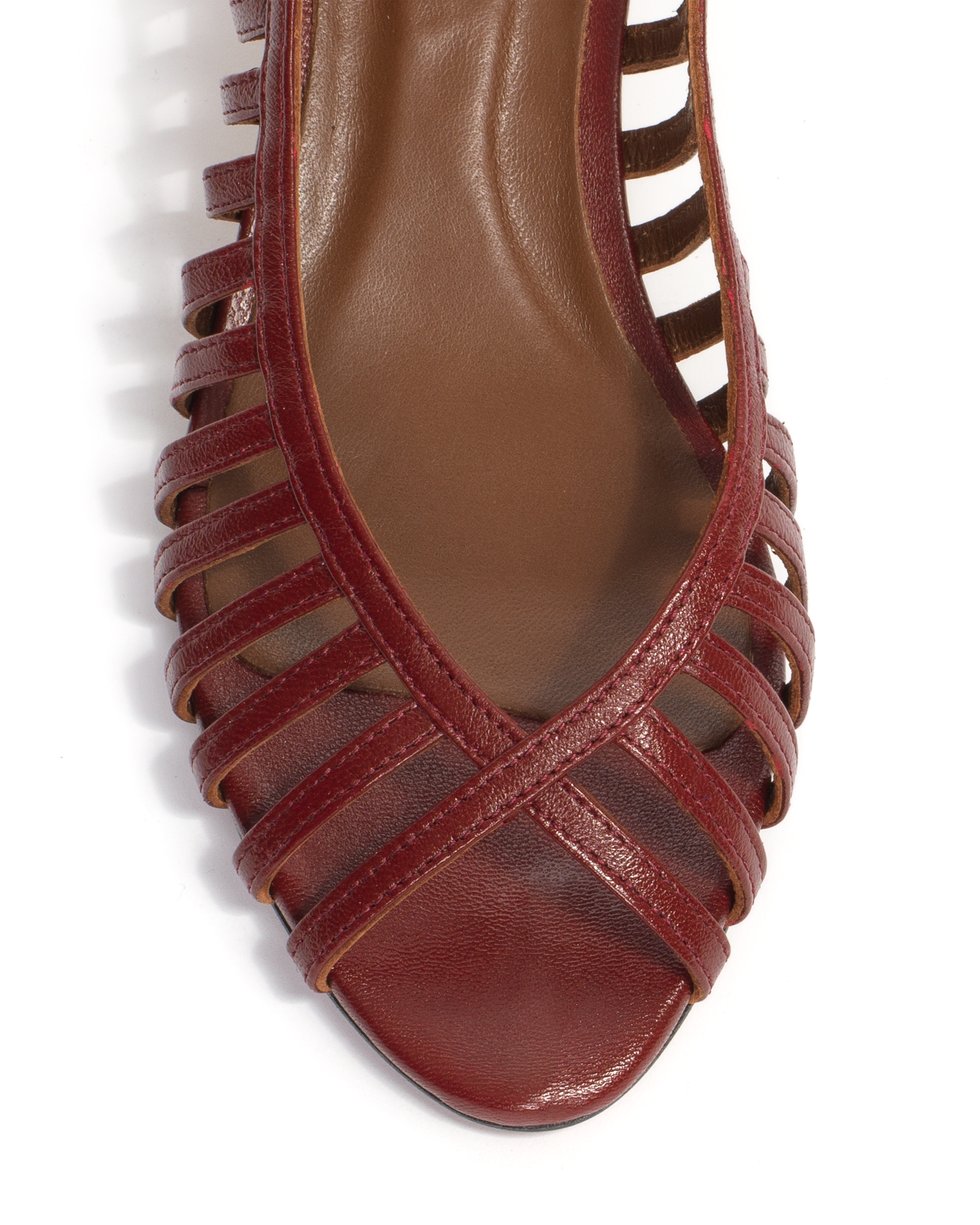 Carminho 40 stiletto Shiny lamb Pomegranate