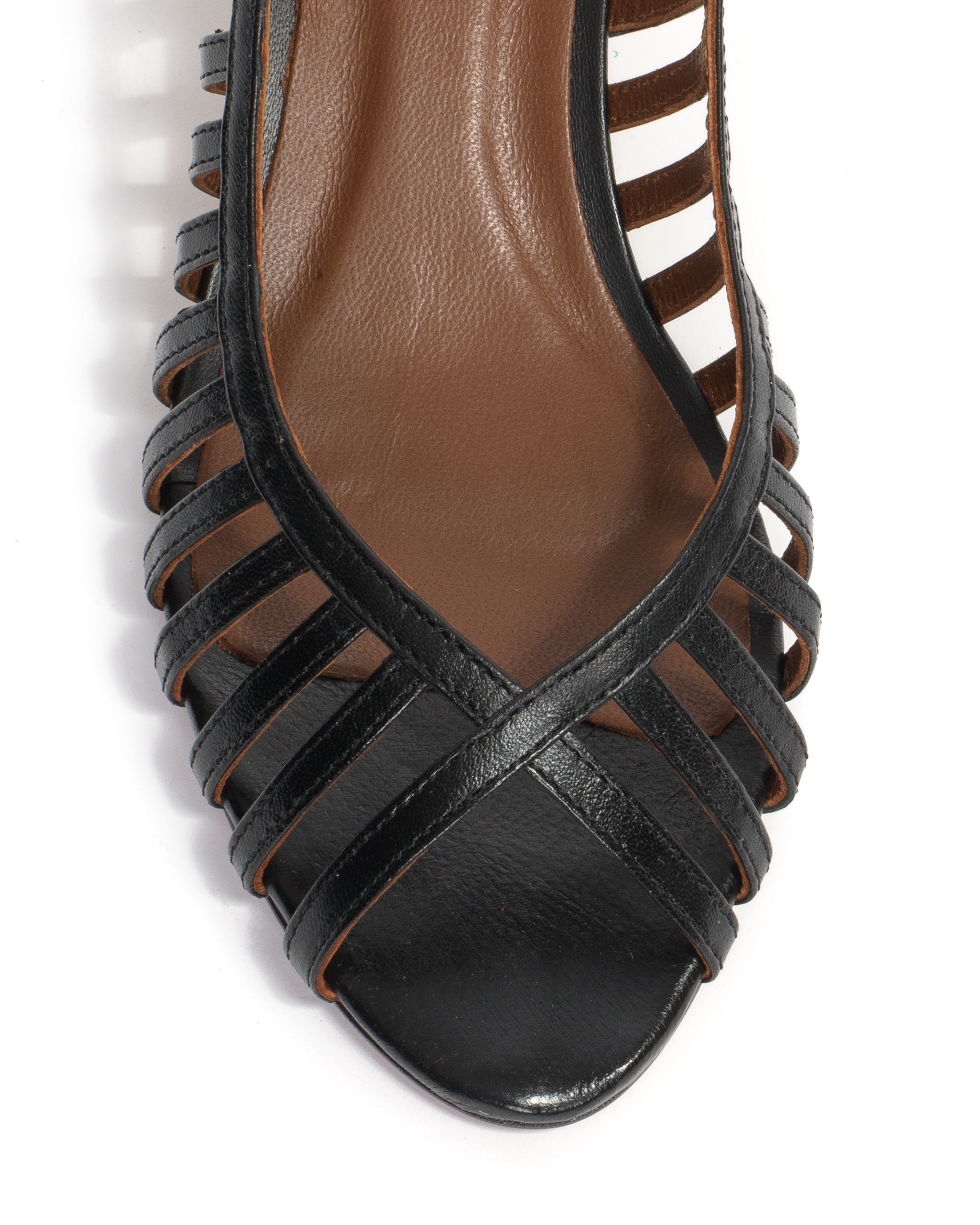 Carminho 40 stiletto Shiny lamb Black