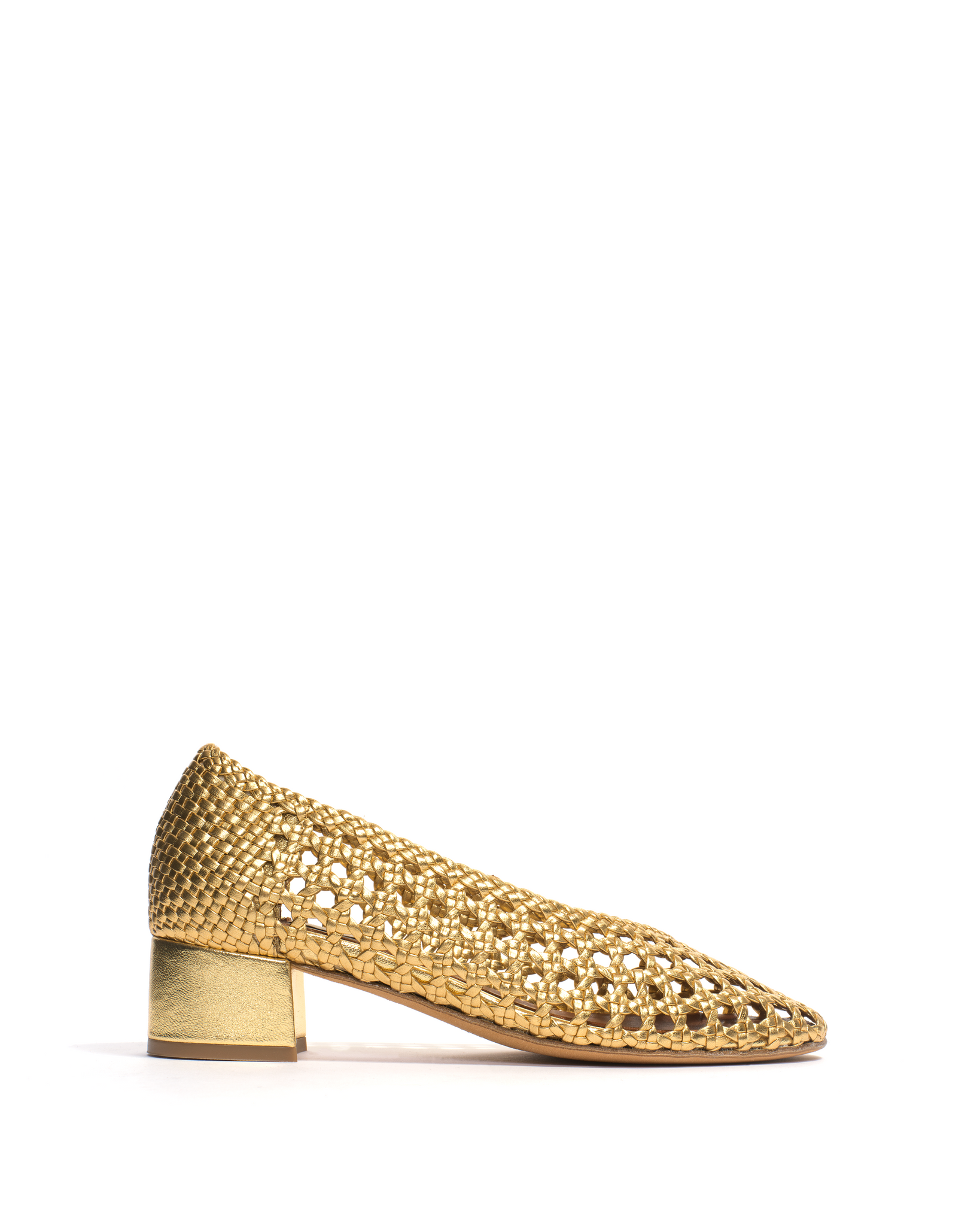 Sessi 40 Hand-braided leather Gold