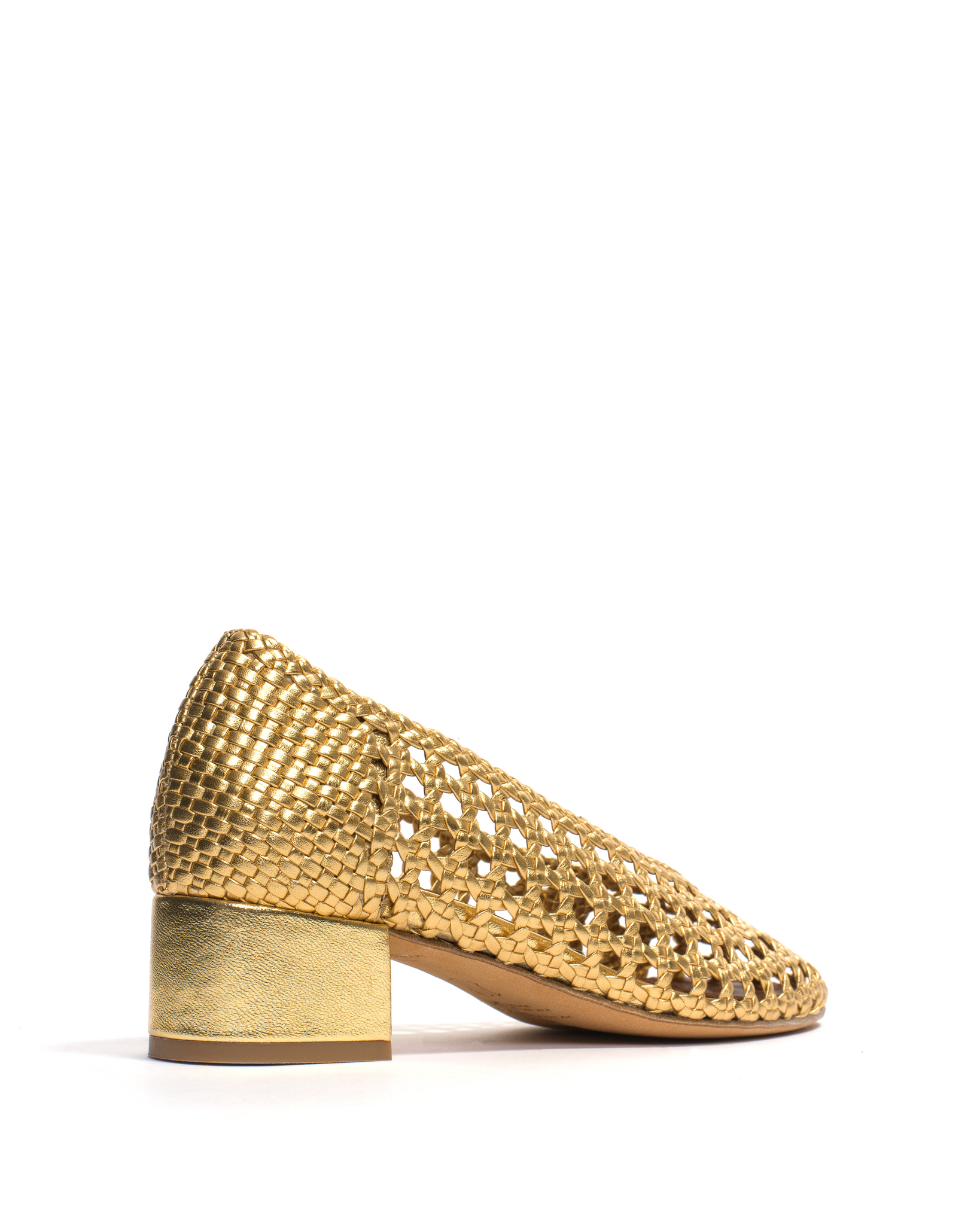 Sessi 40 Hand-braided leather Gold