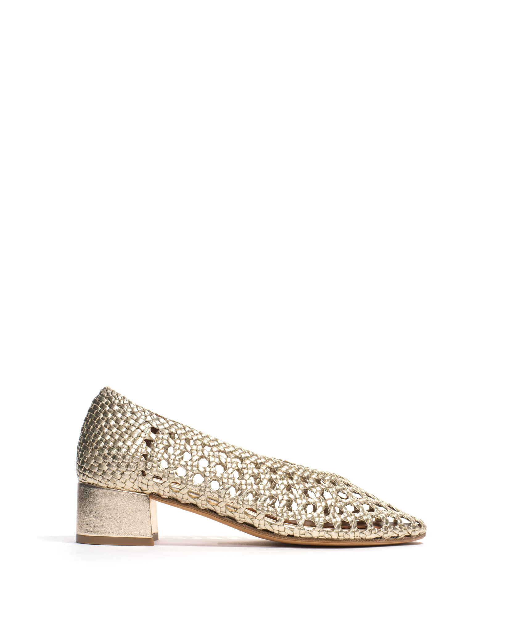 Sessi 40 Hand-braided leather Champagne