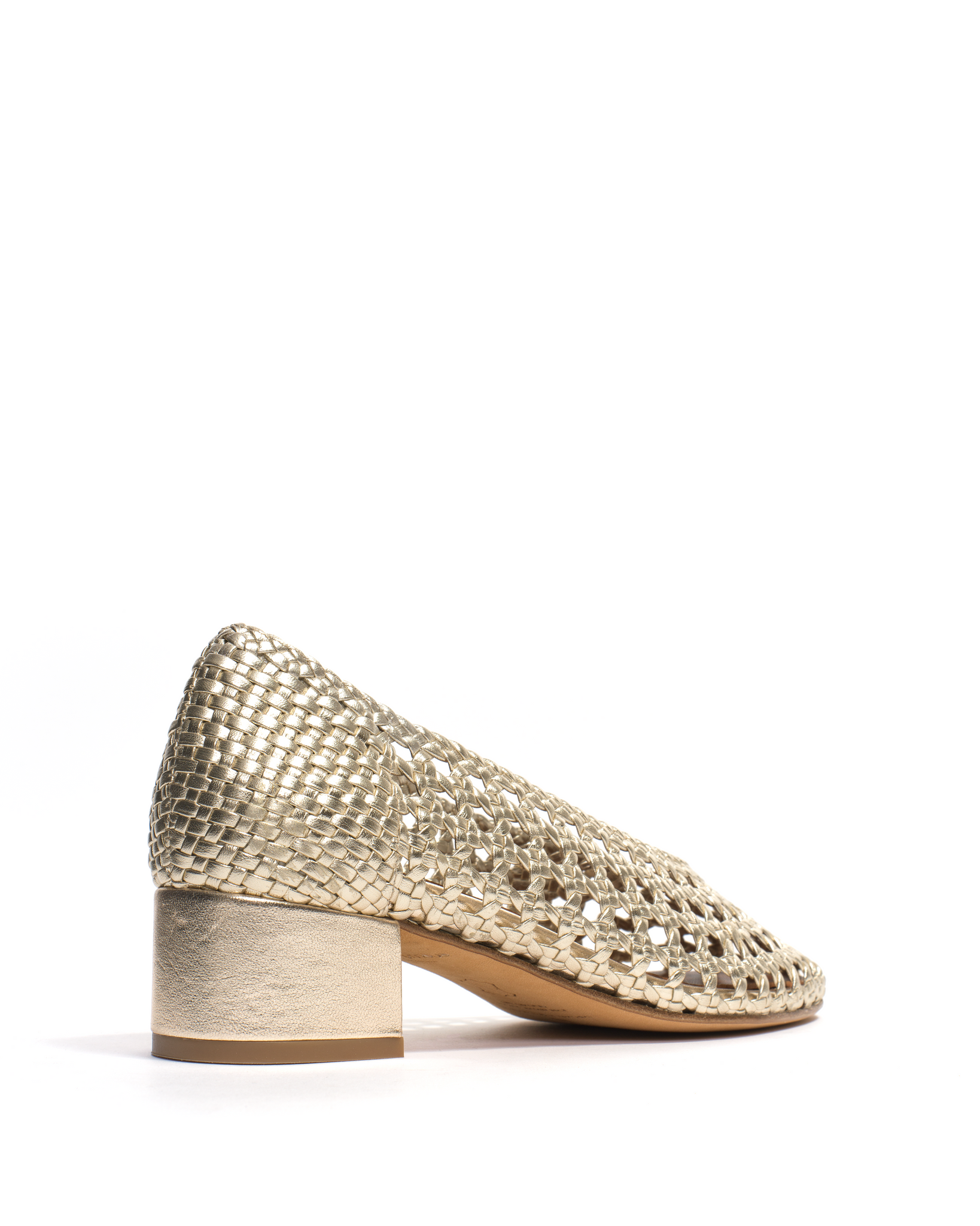 Sessi 40 Hand-braided leather Champagne