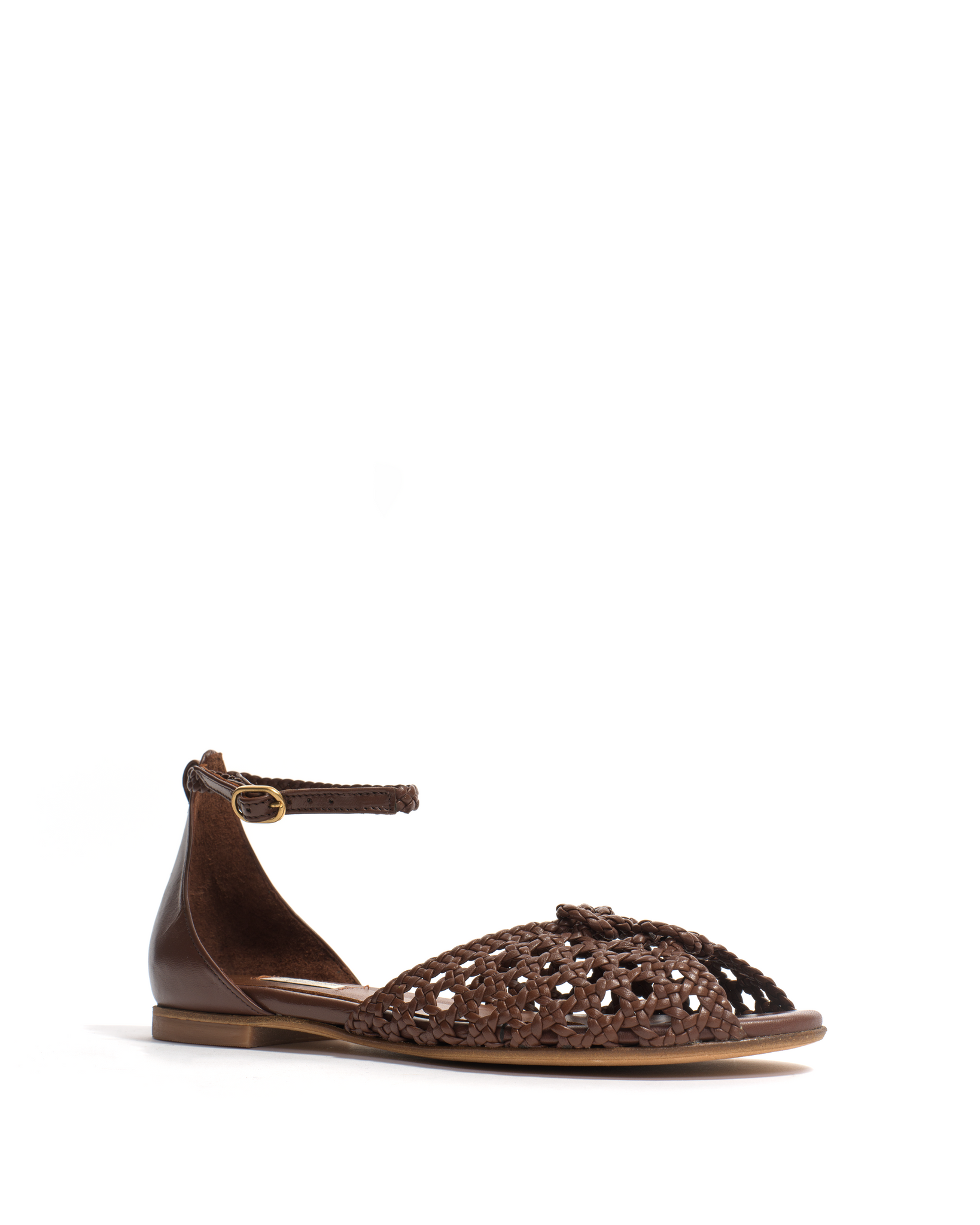 Lucy 10 Hand-braided leather Chocolate
