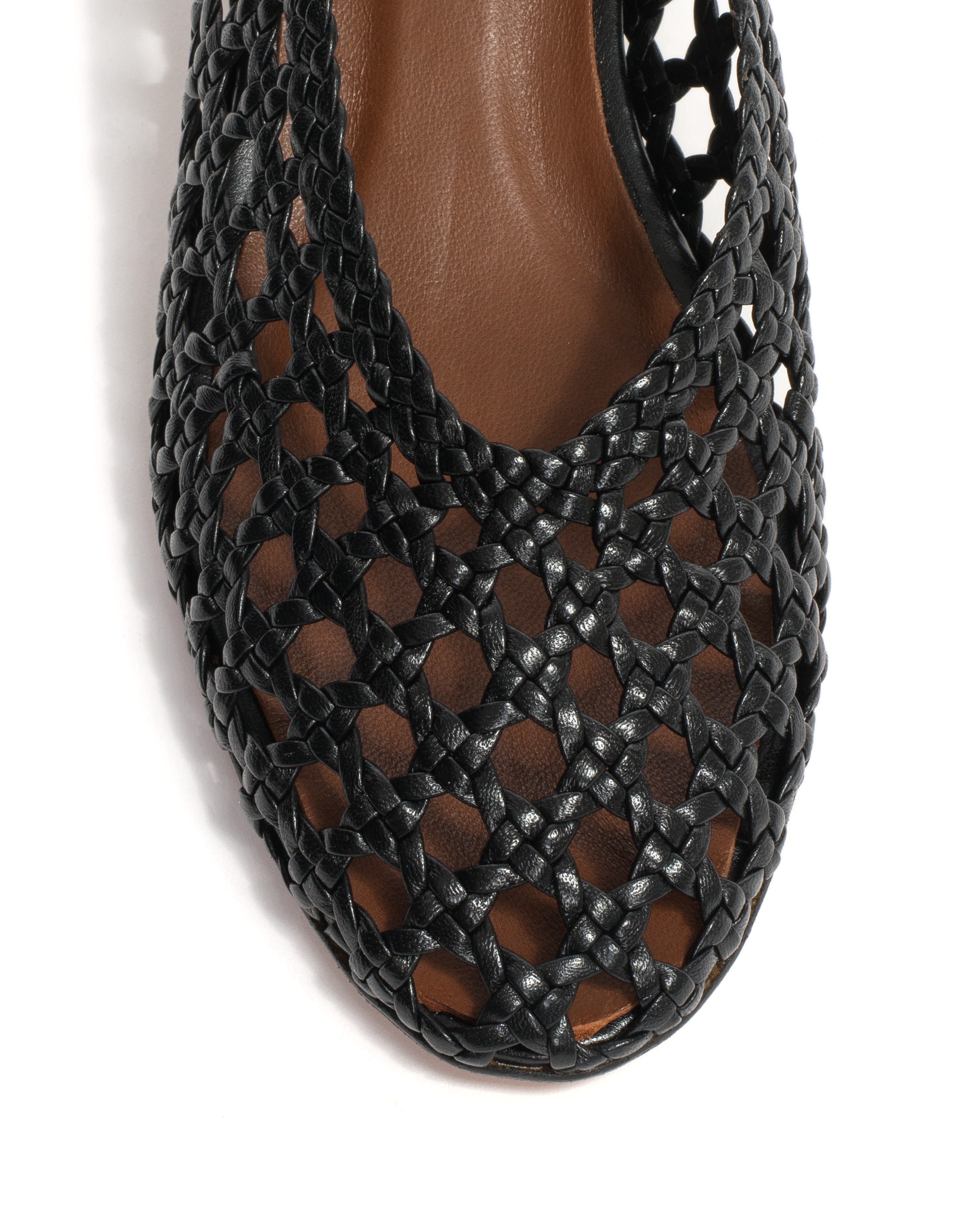 Sessi 40 hand-braided Hand-braided leather Black