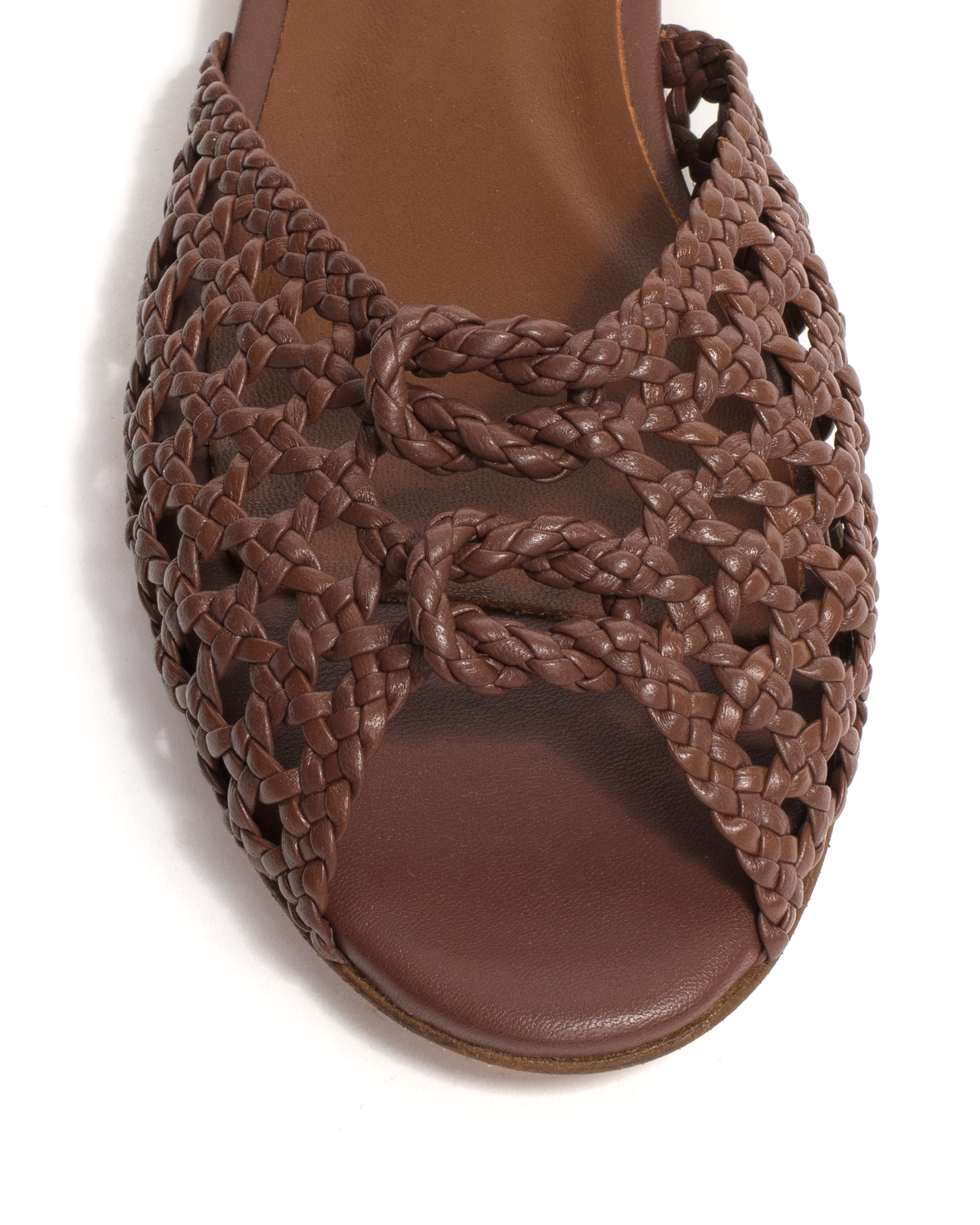 Lucy 10 Hand-braided leather Chocolate