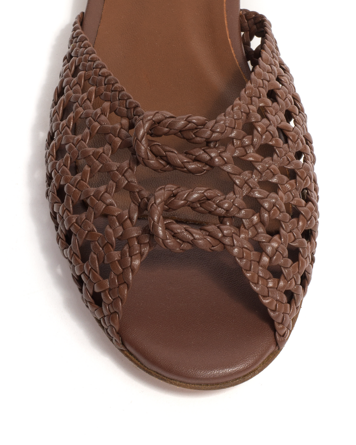 Lucy 10 hand-braided Hand-braided leather Chocolate