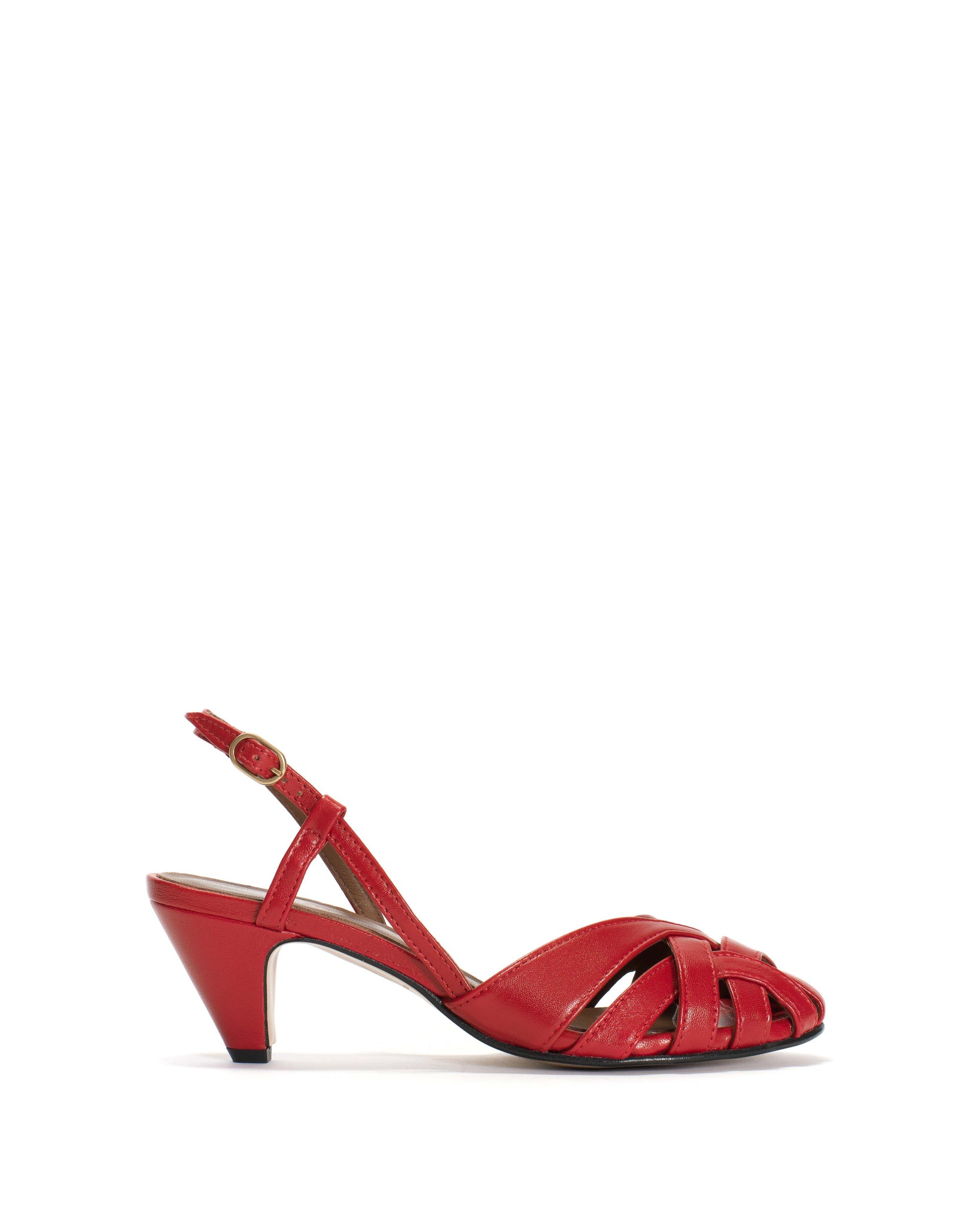 Banie 50 stiletto Shiny lamb Ruby red