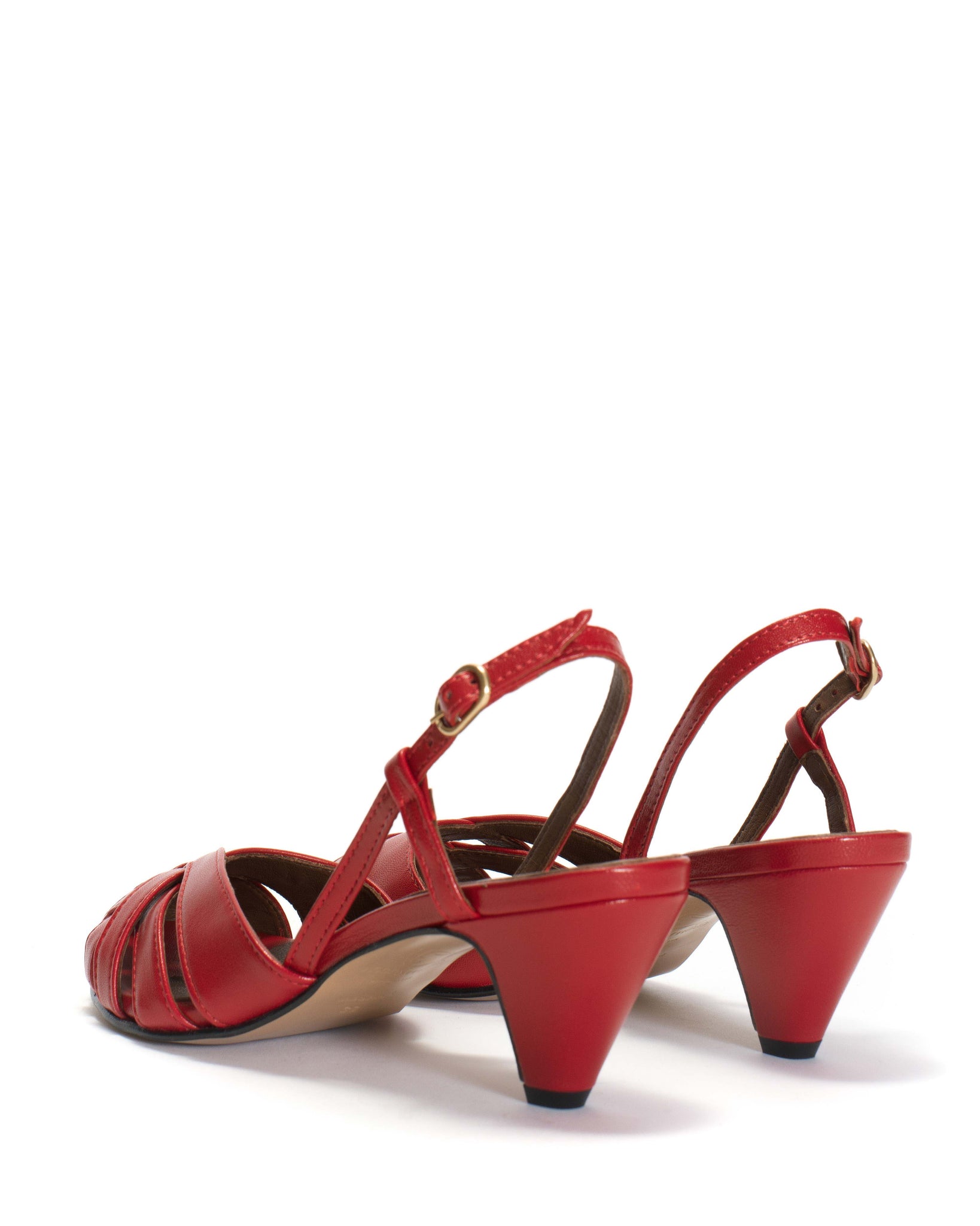 Banie 50 stiletto Shiny lamb Ruby red