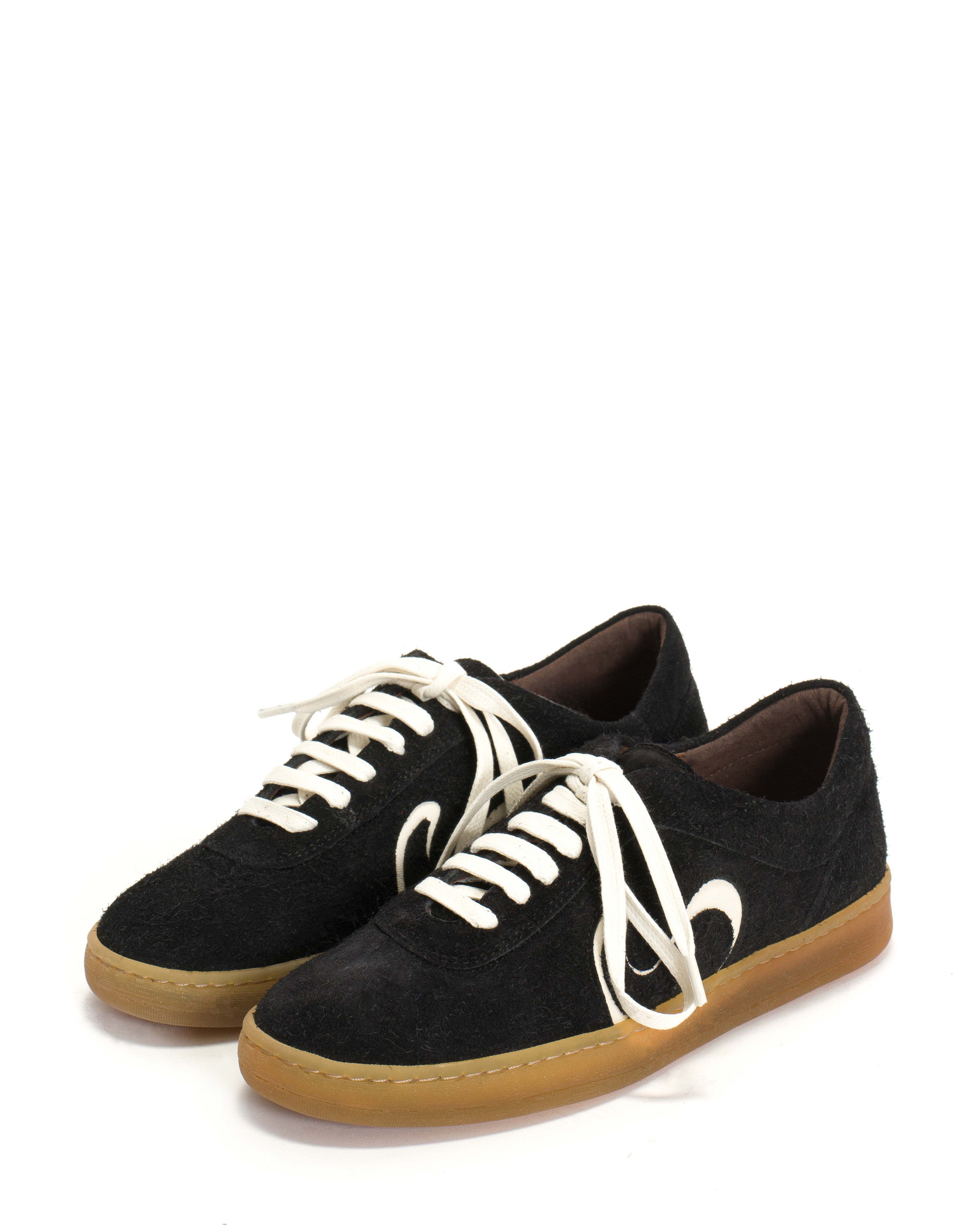 Blaire hevea Plushed calf suede Black