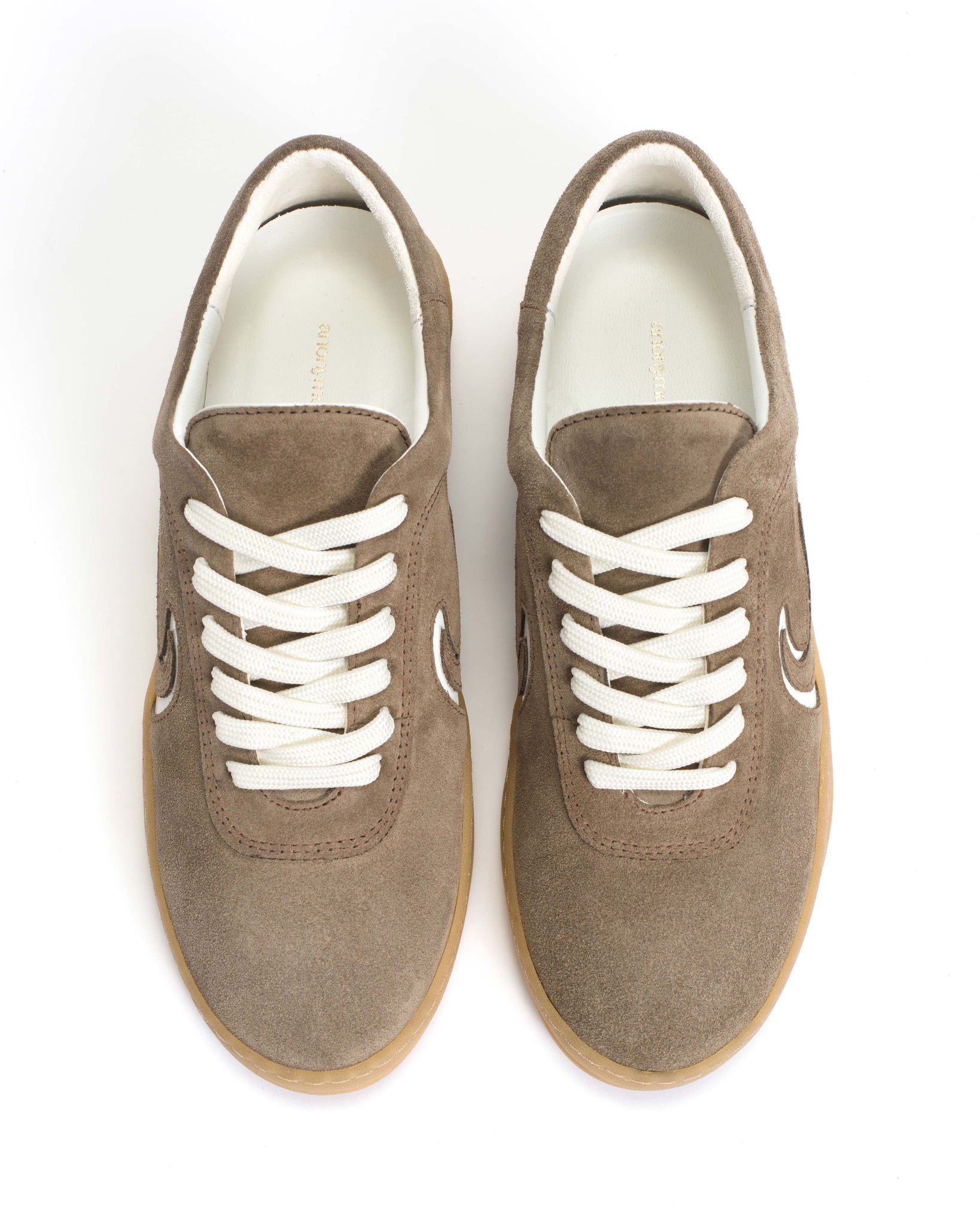 Blaire Calf suede & polished soft calf Mushroom & sand white