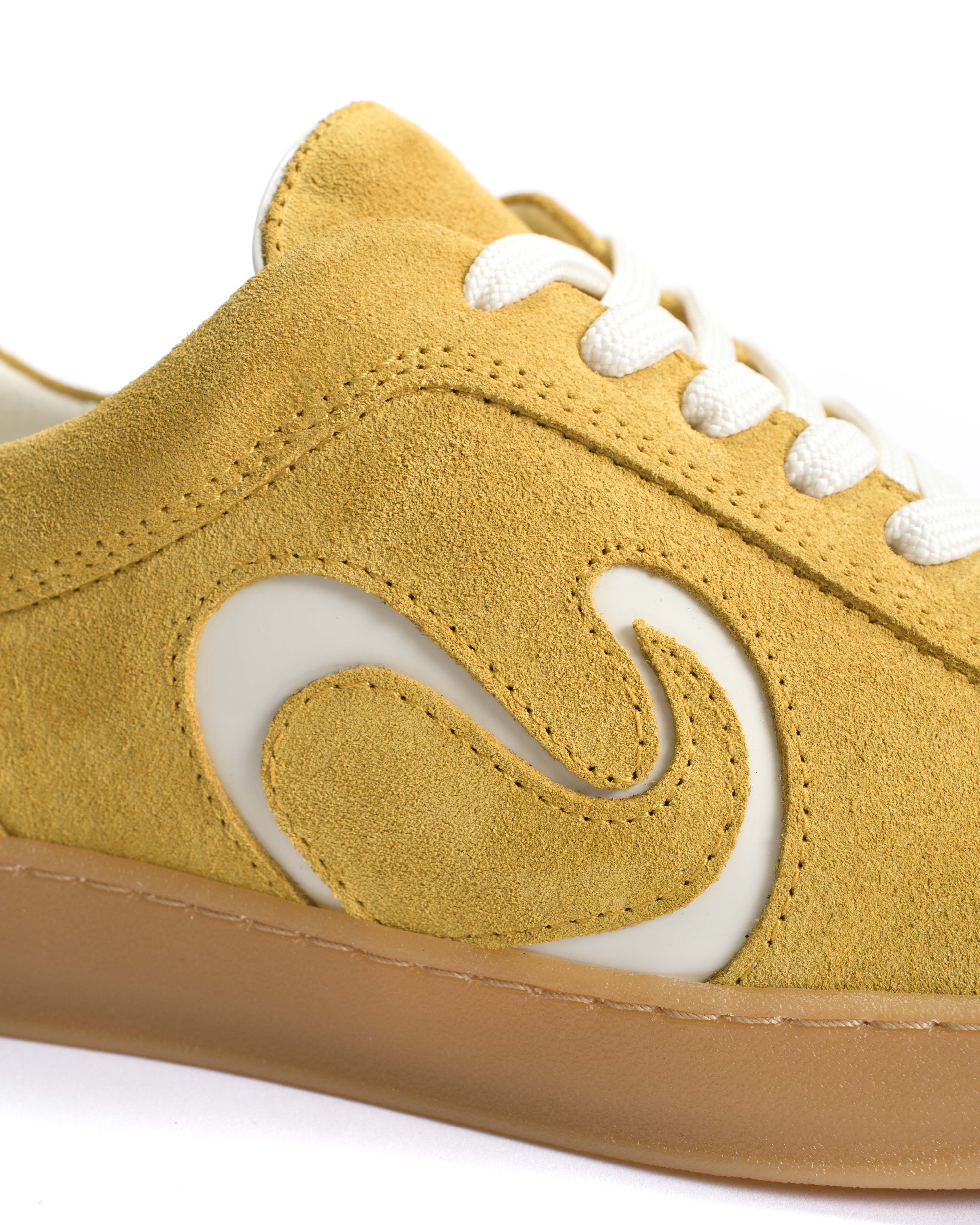 Blaire Calf suede & polished soft calf Pineapple ice & sand white