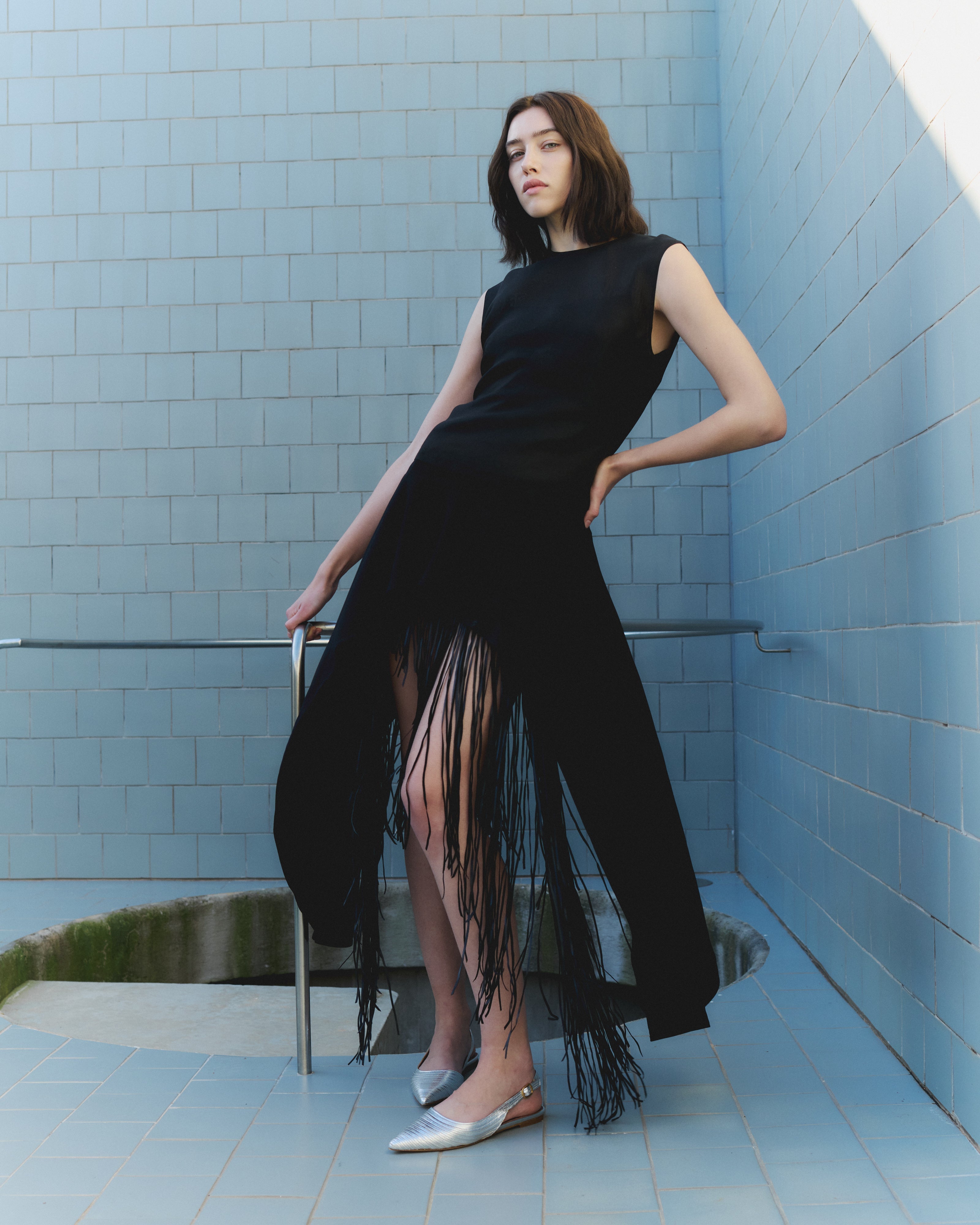 Carla 10 Snake metallic calf Silver