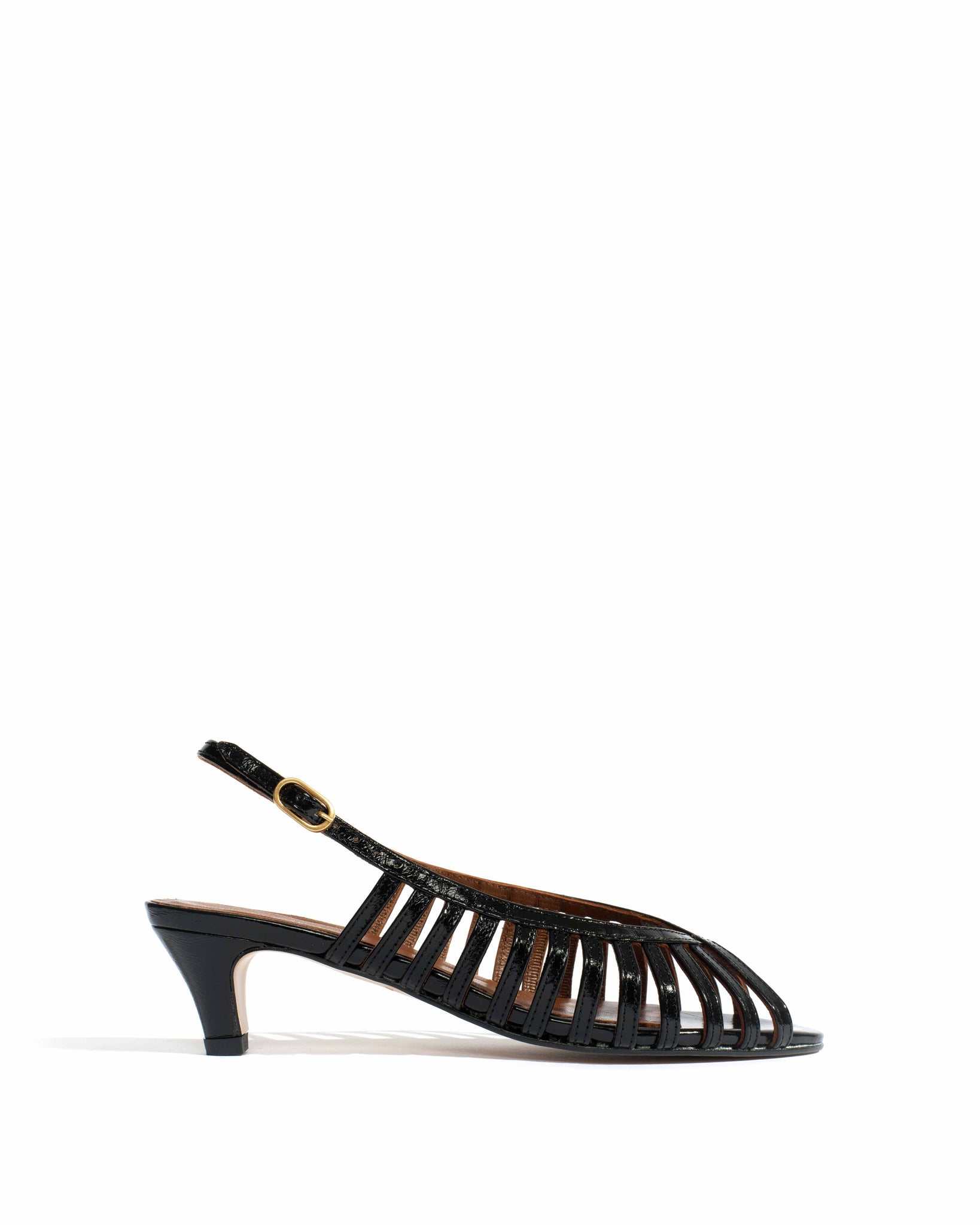 Carminho 40 stiletto Crinkled polished goat Black - Anonymous Copenhagen Shoes
