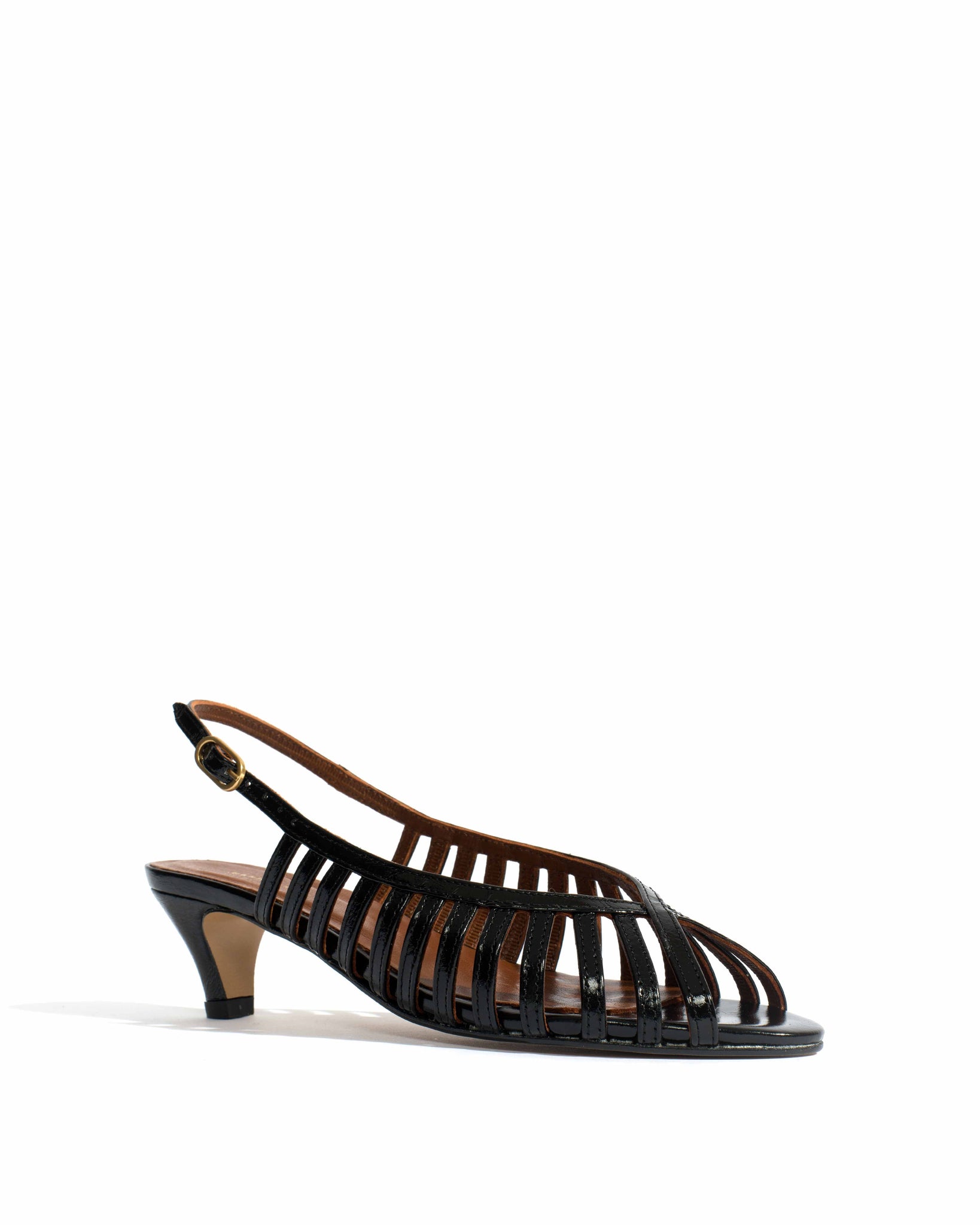 Carminho 40 stiletto Crinkled polished goat Black - Anonymous Copenhagen Shoes