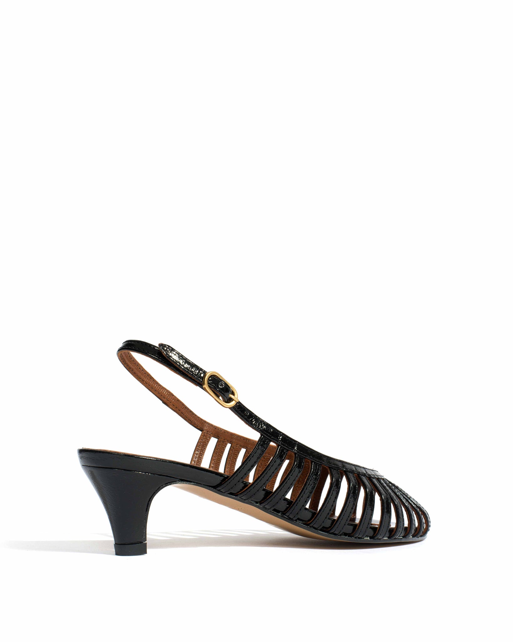 Carminho 40 stiletto Crinkled polished goat Black - Anonymous Copenhagen Shoes