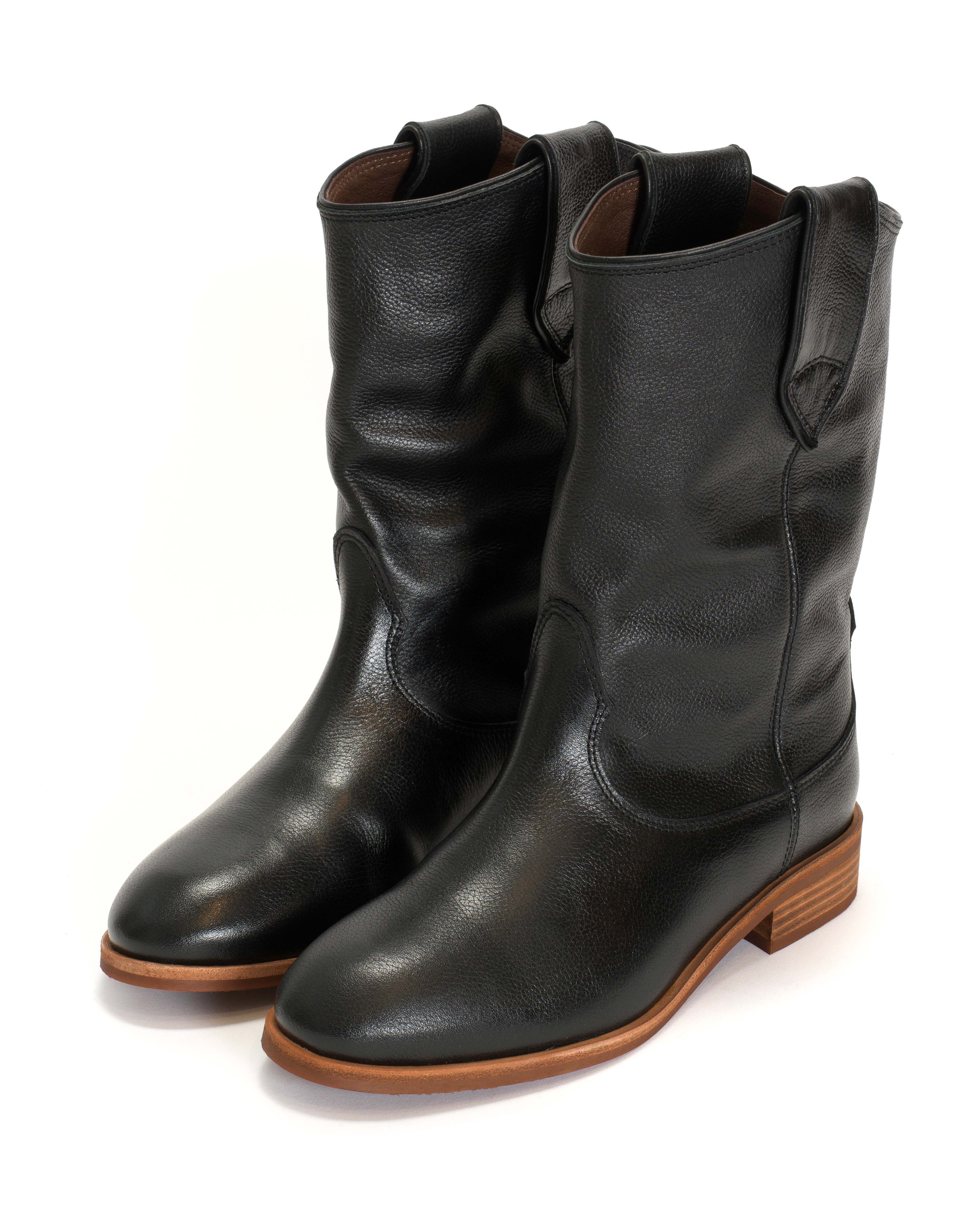 Claudia Grained soft calf Black