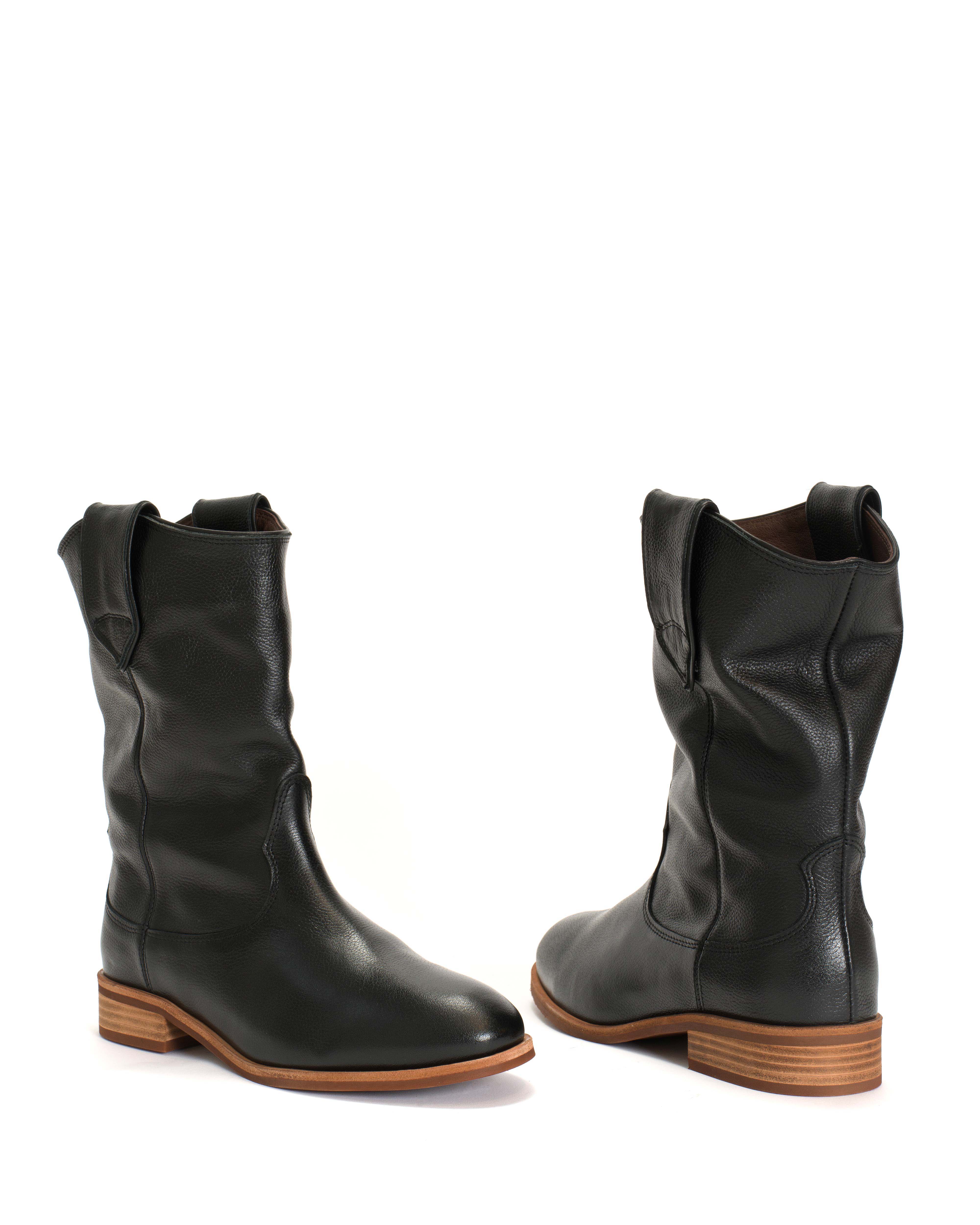 Claudia Grained soft calf Black