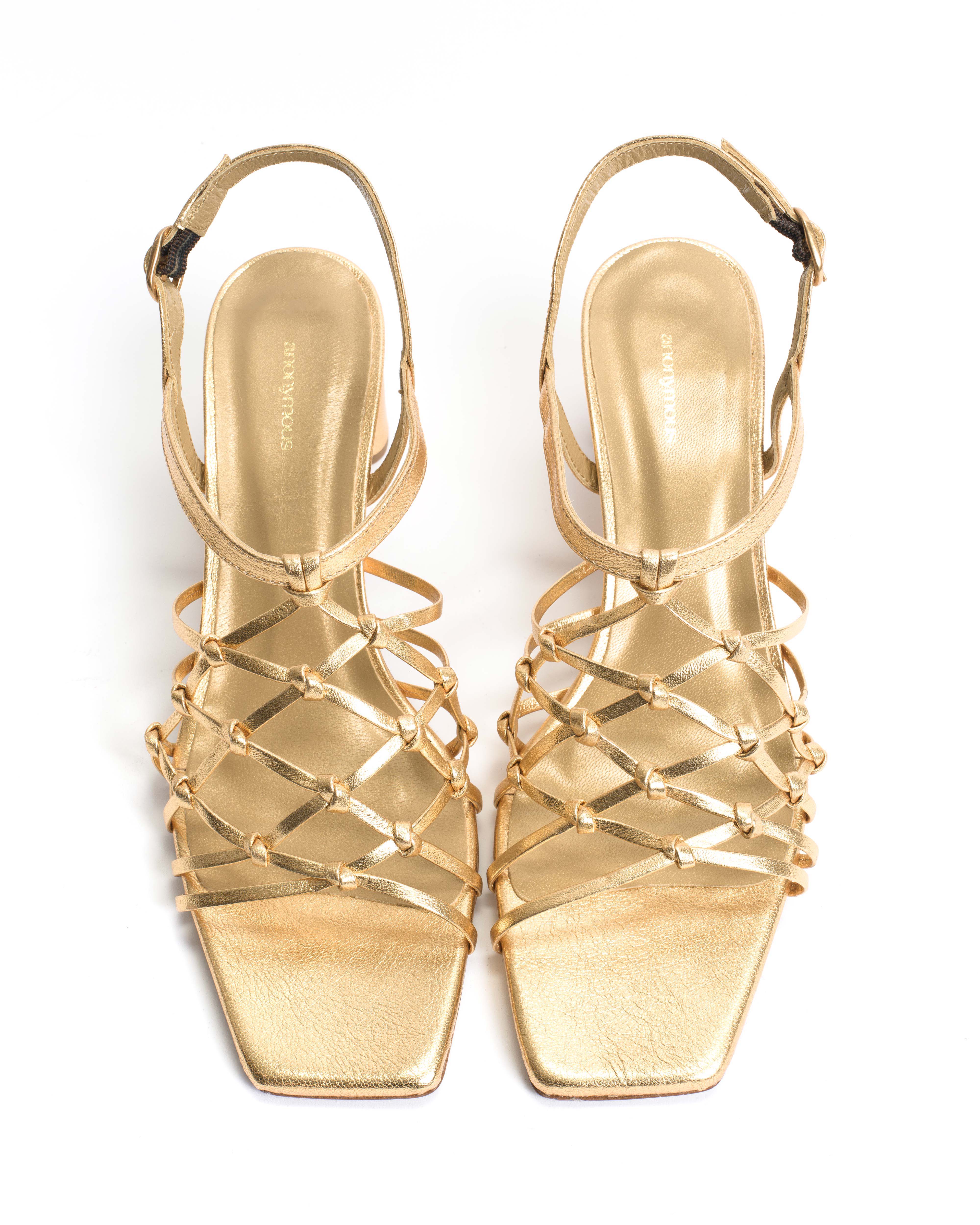 Coco 60 Hand-braided leather Gold