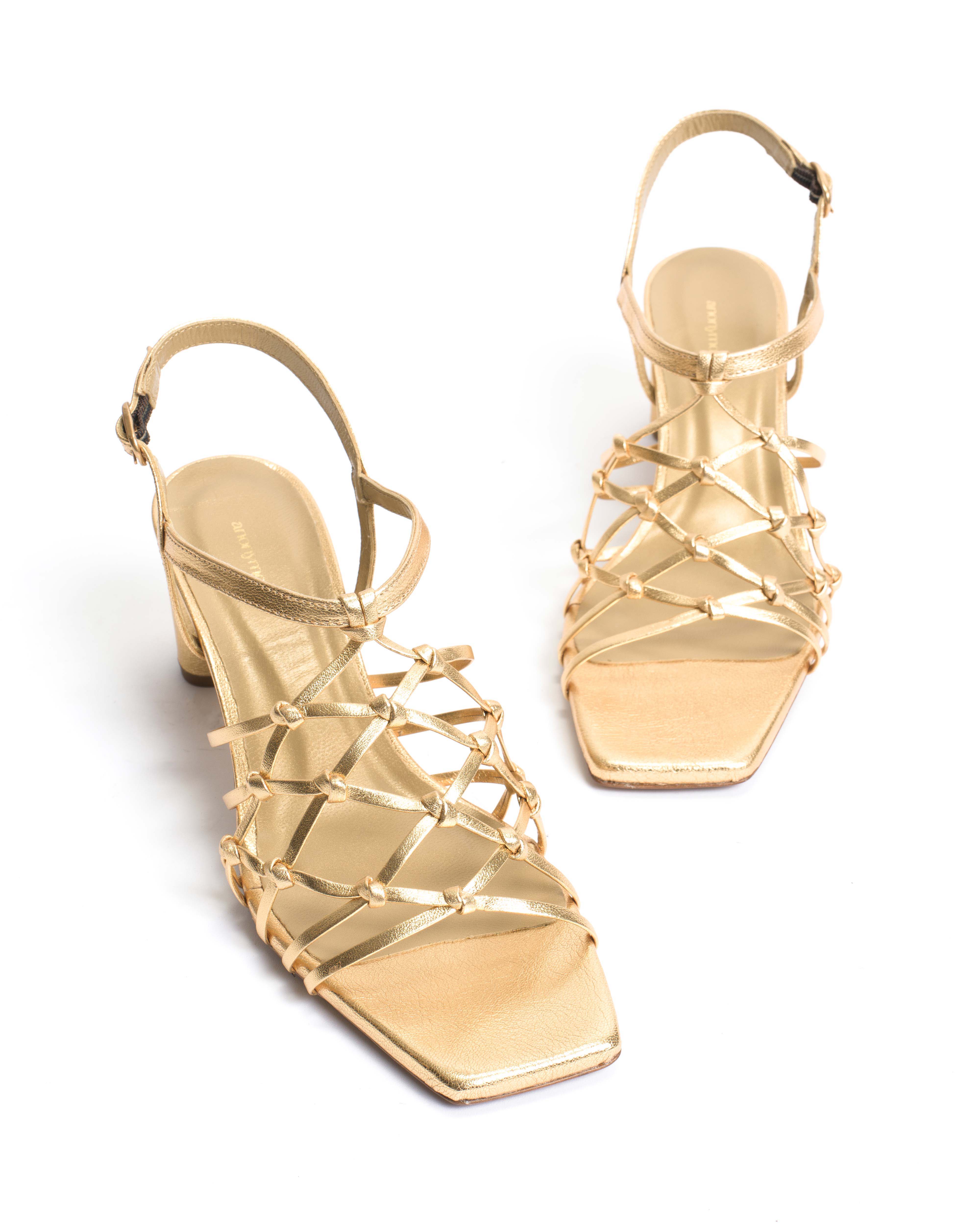Coco 60 Hand-braided leather Gold
