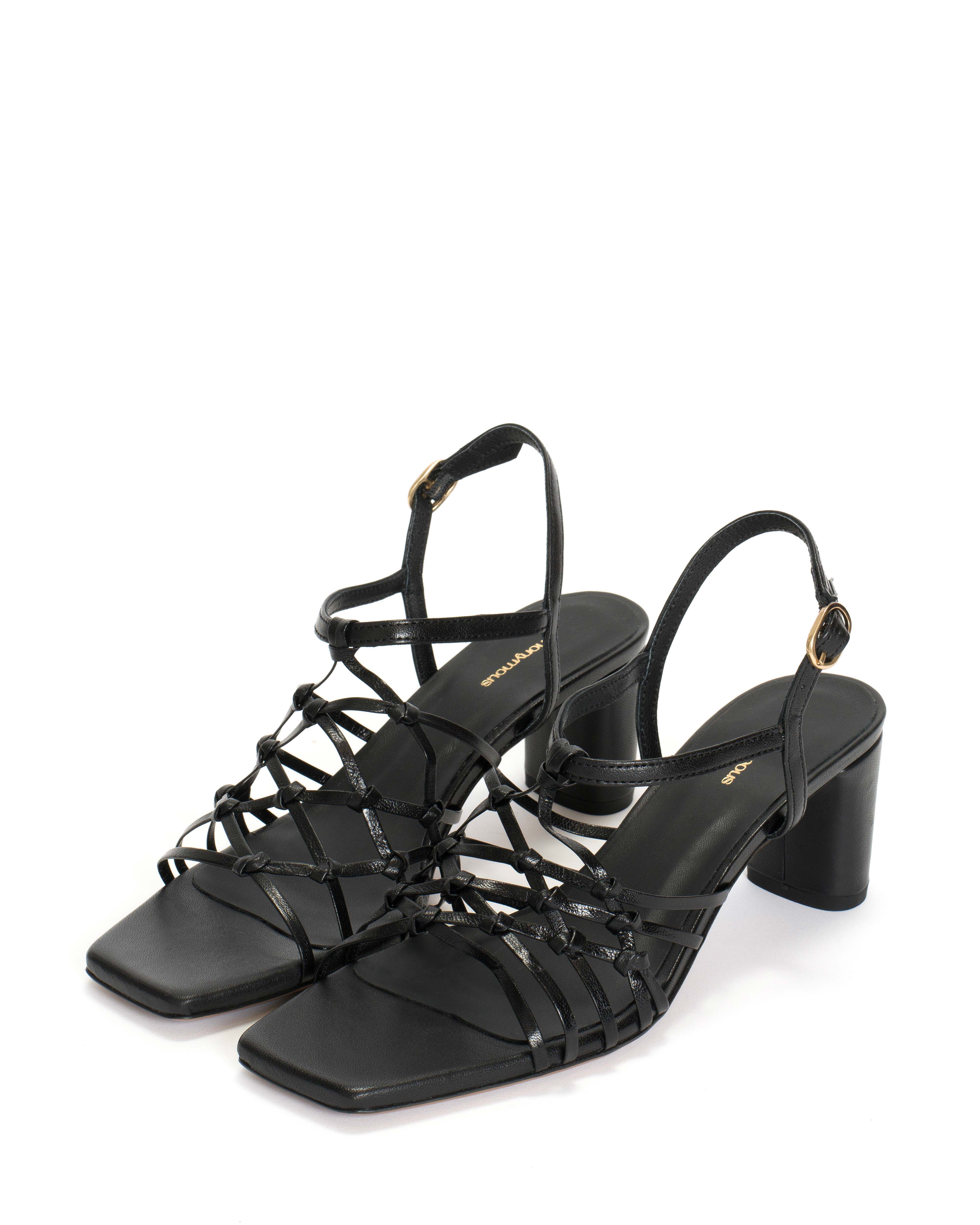 Coco 60 Hand-braided leather Black
