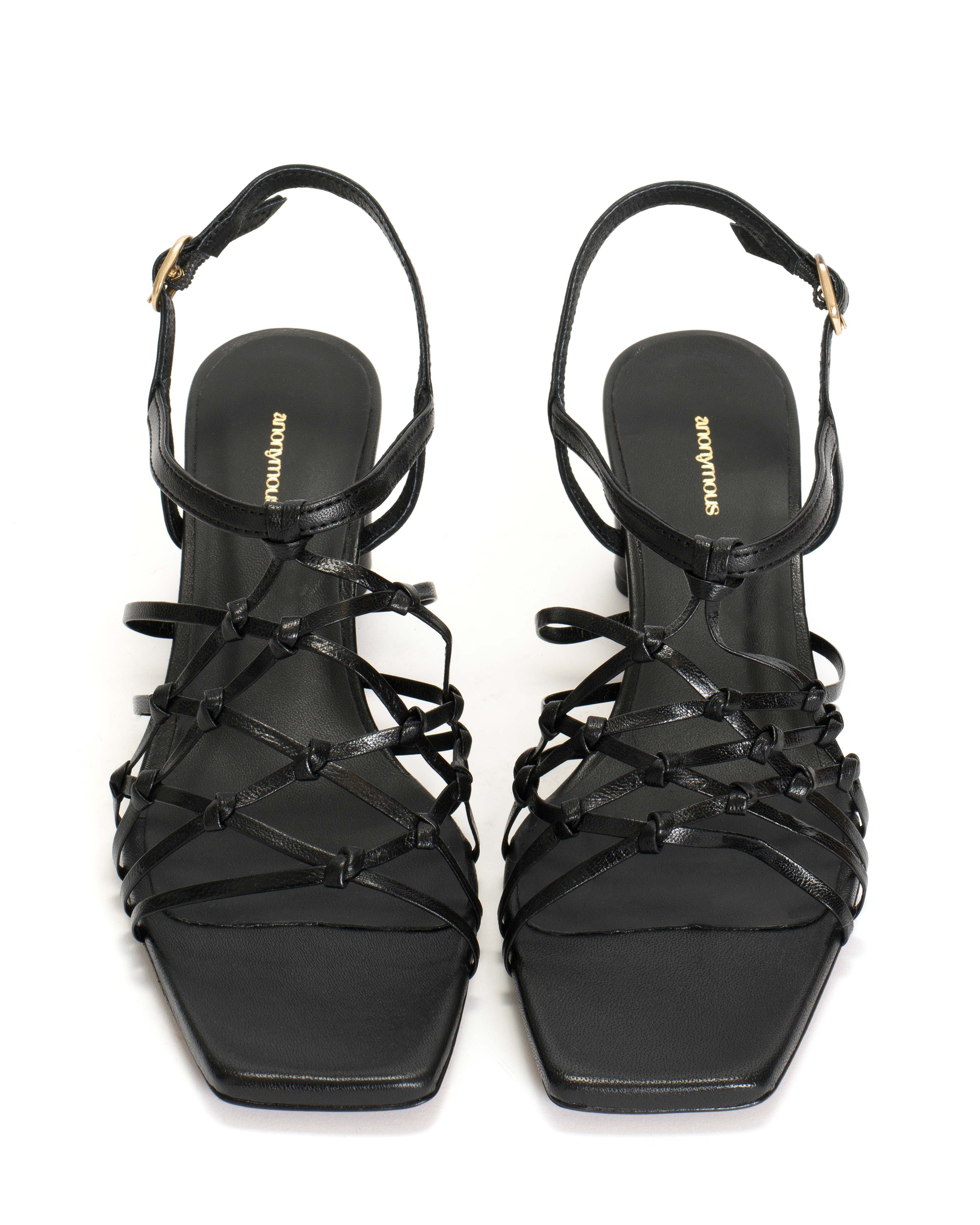 Coco 60 Hand-braided leather Black