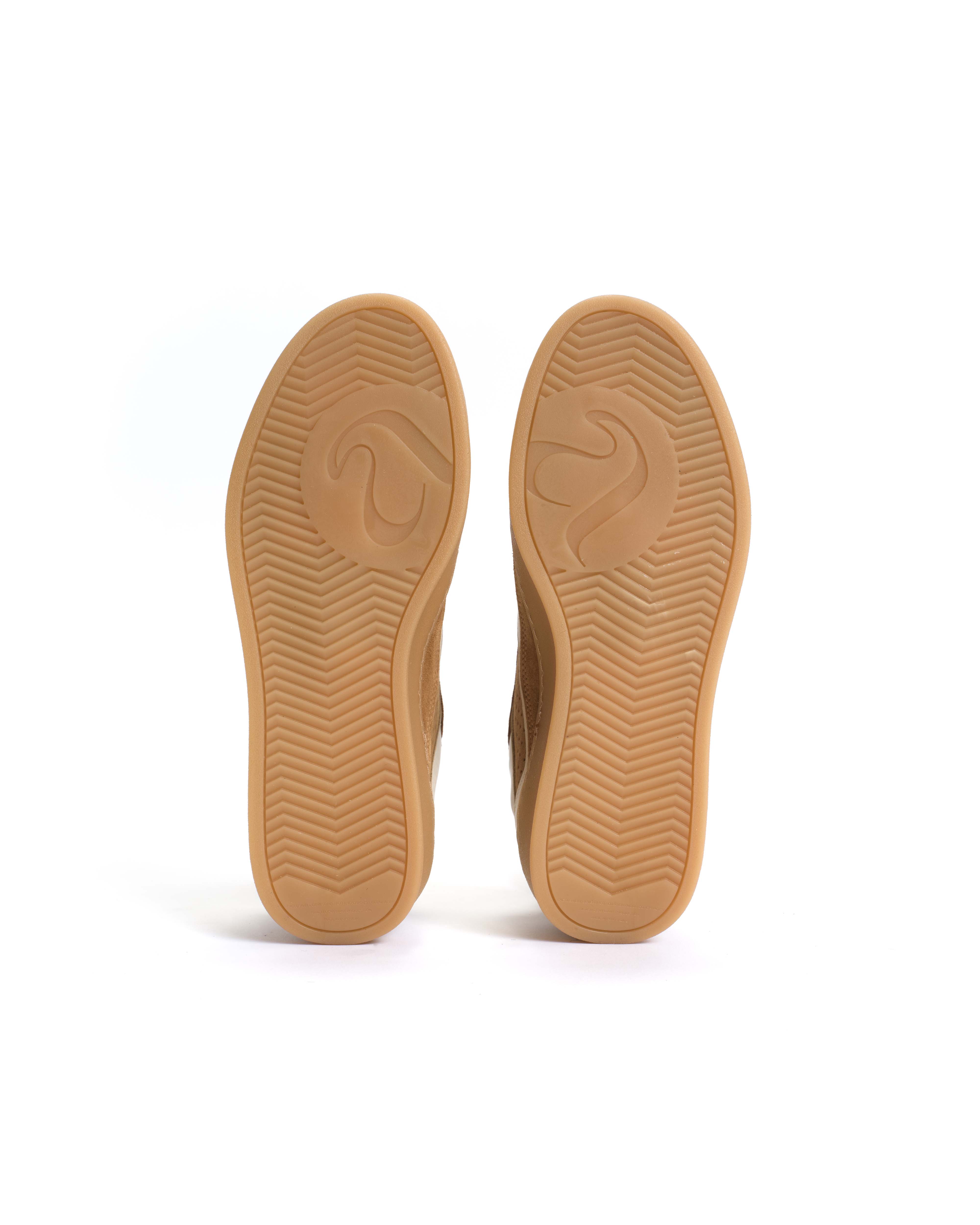 Dabbie Calf suede & soft calf dual & tri color Bamboo brown & white sand & camel