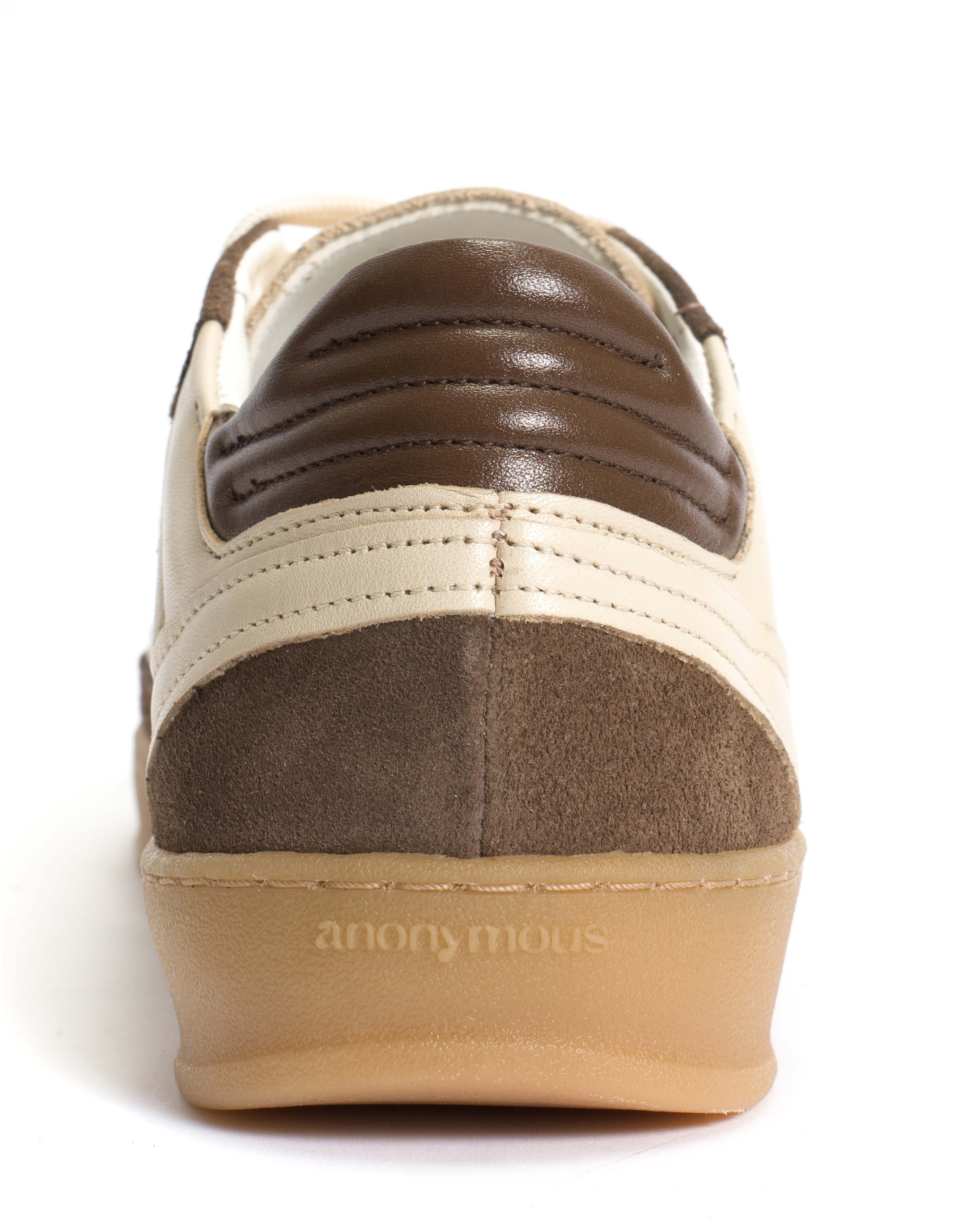 Dabbie Calf suede & soft calf dual & tri color Dark taupe & white sand & dark taupe