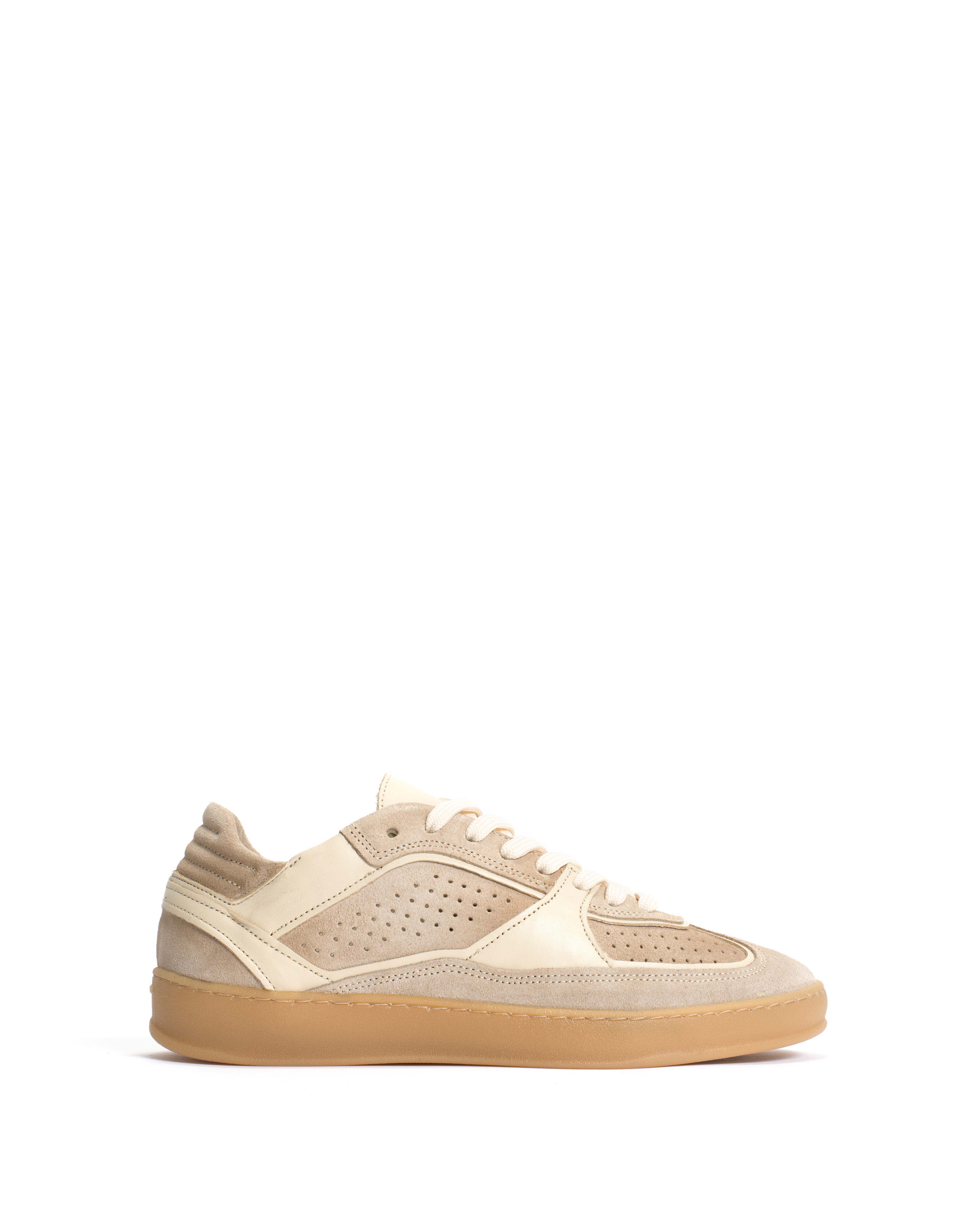 Dabbie Calf suede & soft calf dual & tri color White sand
