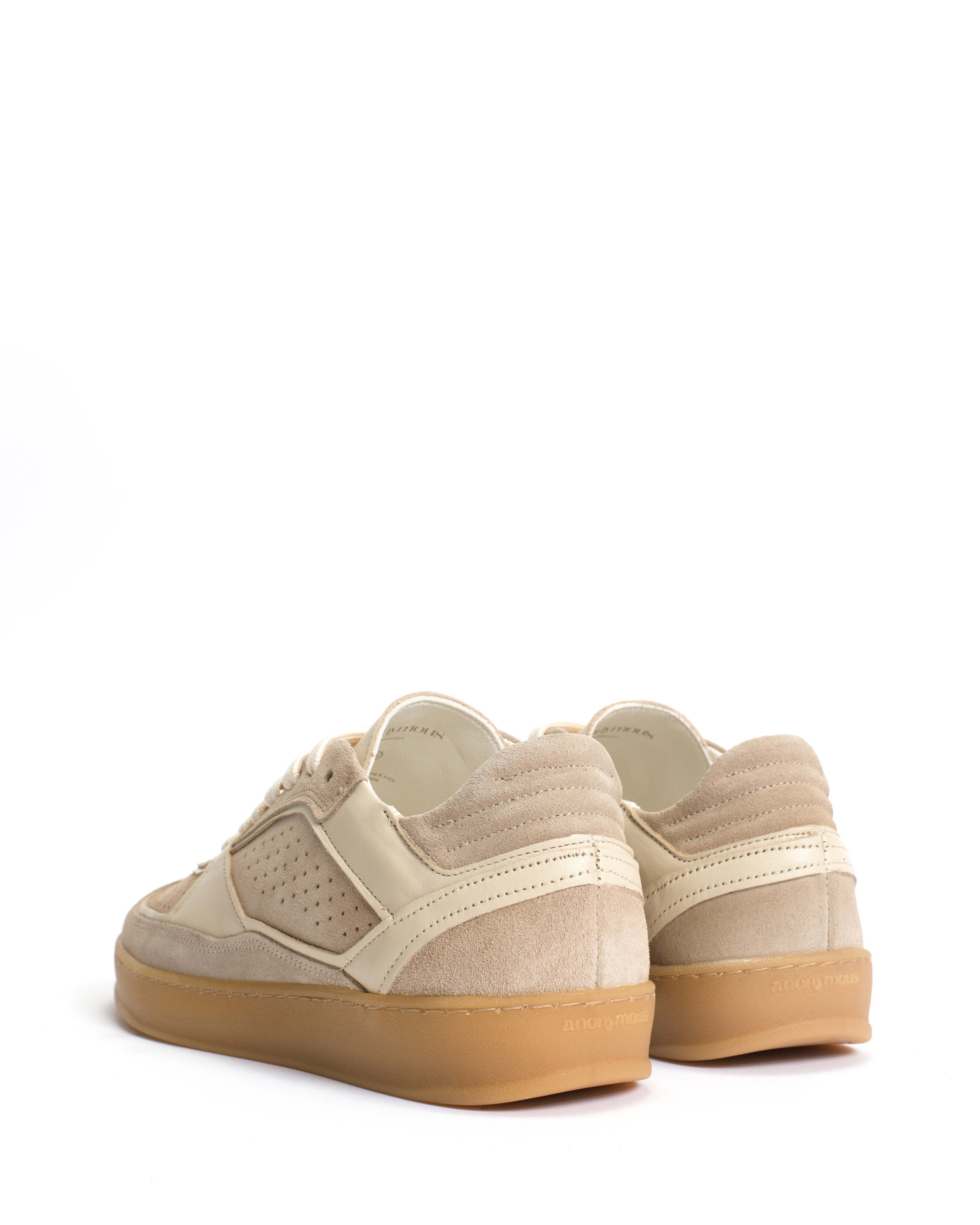 Dabbie Calf suede & soft calf dual & tri color White sand